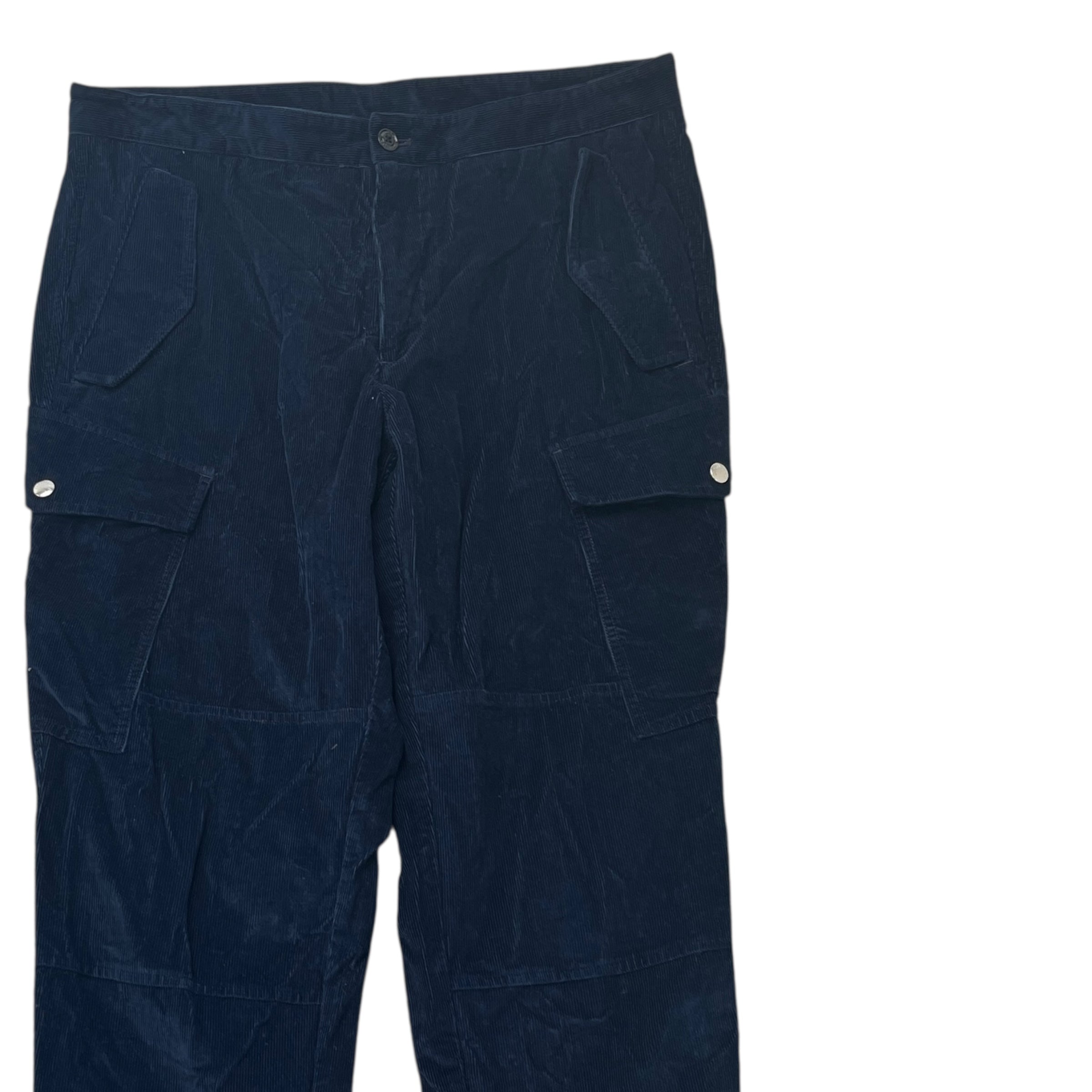 Men's Corduroy Cargos Blue Size IT 50 / UK 34