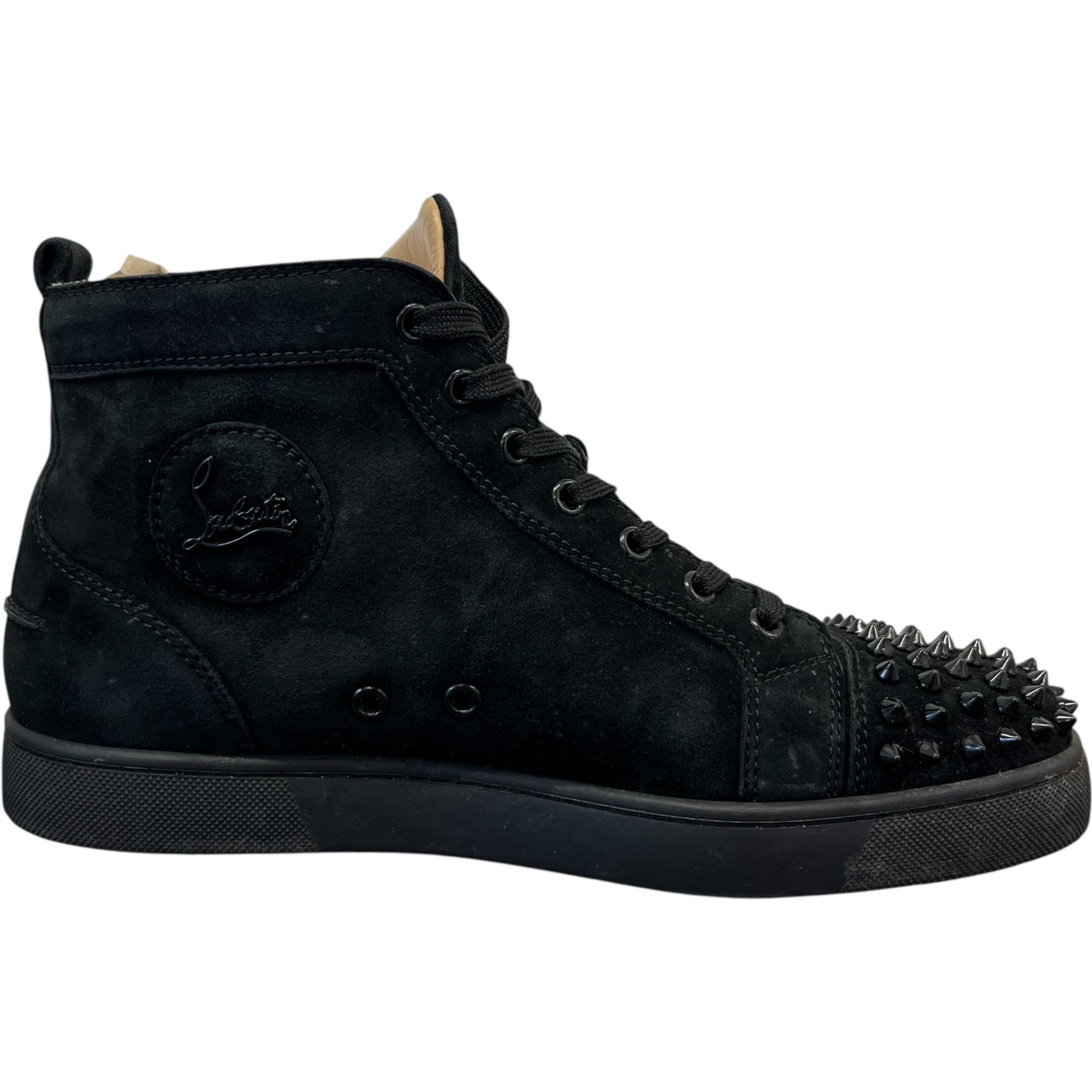 Men's Lou Spikes Flat High Trainers Black Size EU 41 / UK 7