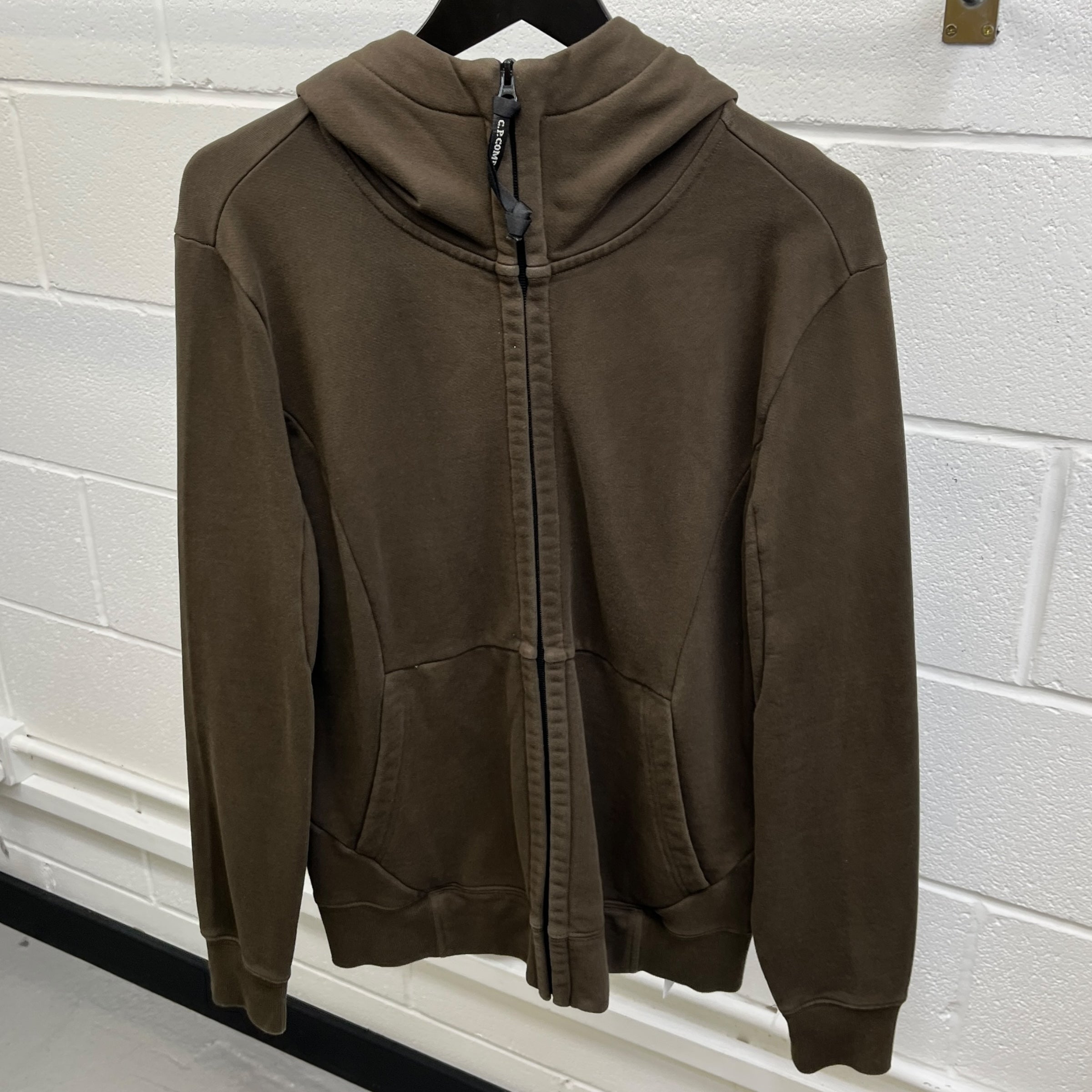 Men's Raised Fleece Track Jacket Khaki Size L