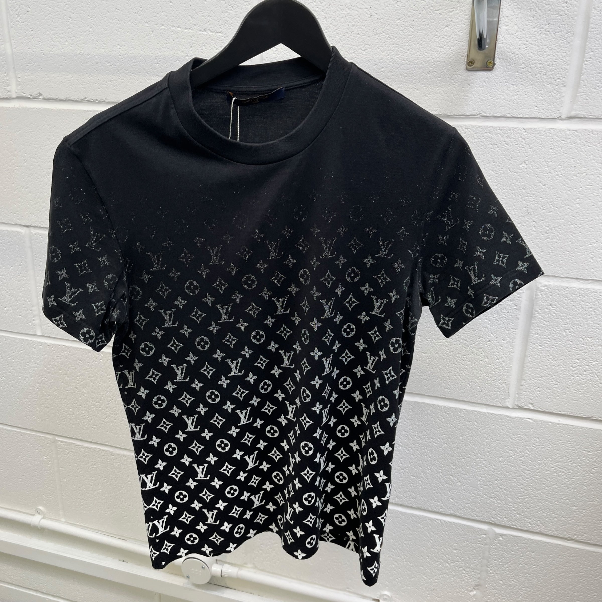 Men's Monogram Gradient T-Shirt Black Size XS