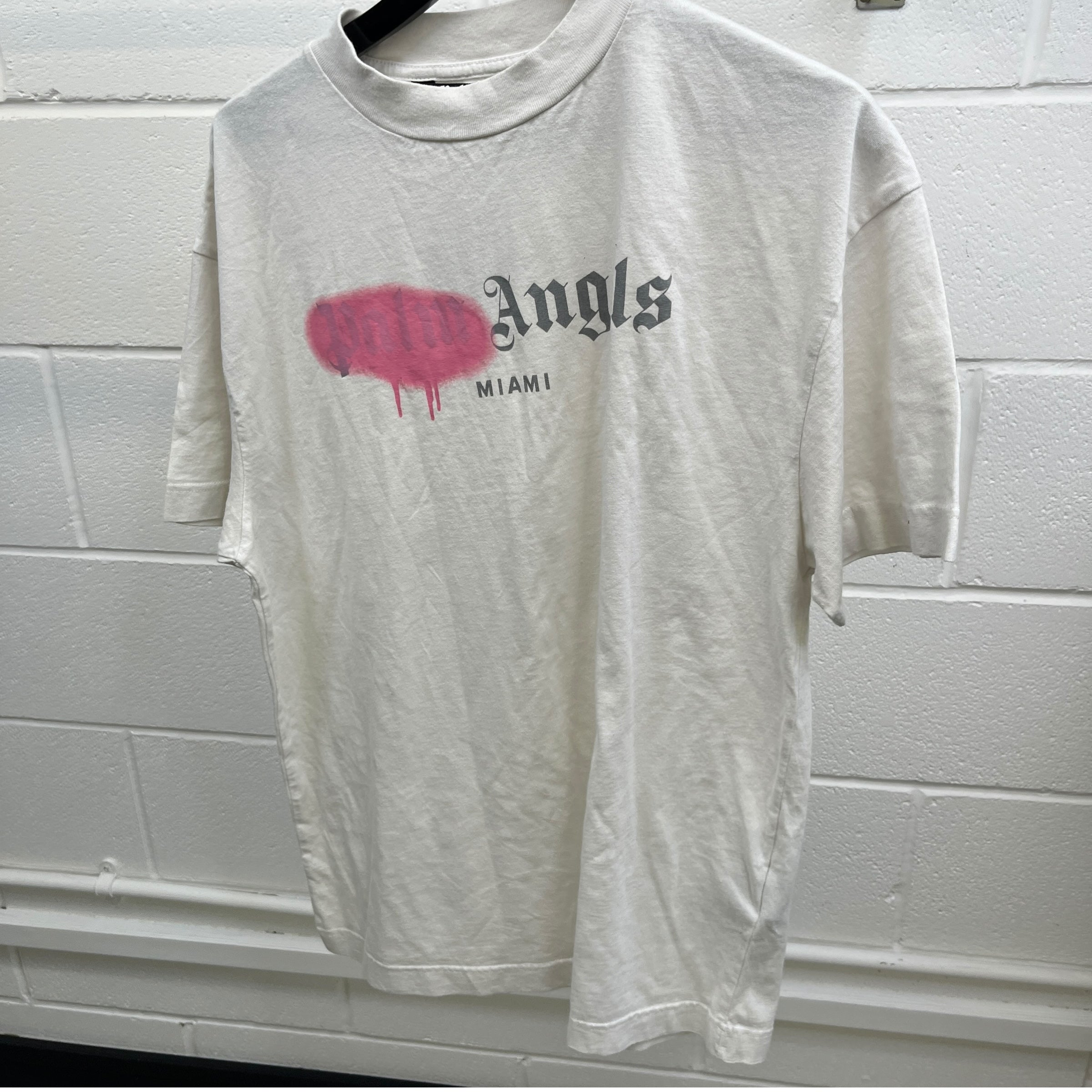 Men's Spray Logo T-Shirt White Size XL