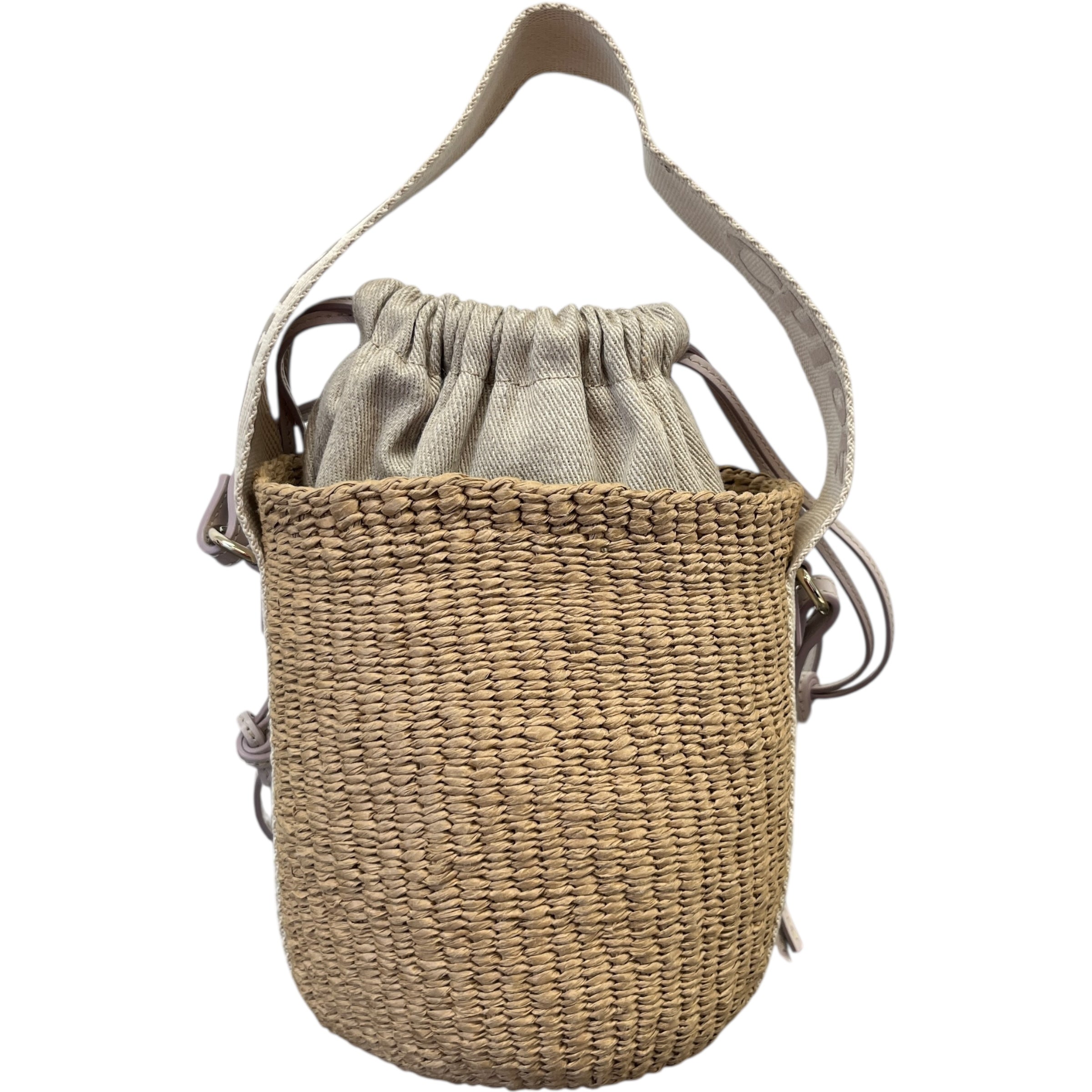 Women's Small Woody Basket Bag Beige