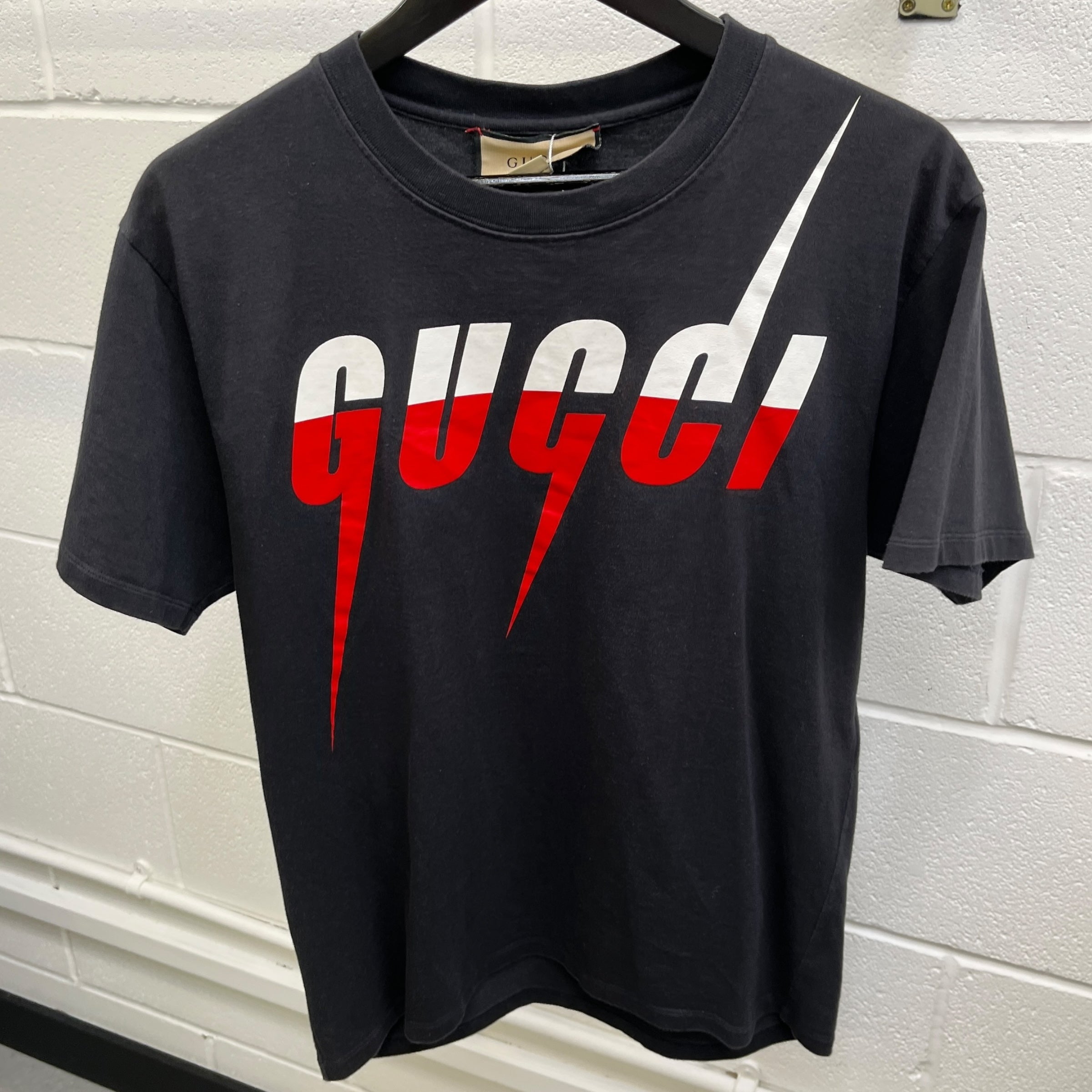 Men's Blade Logo Print T-Shirt Black Size XS