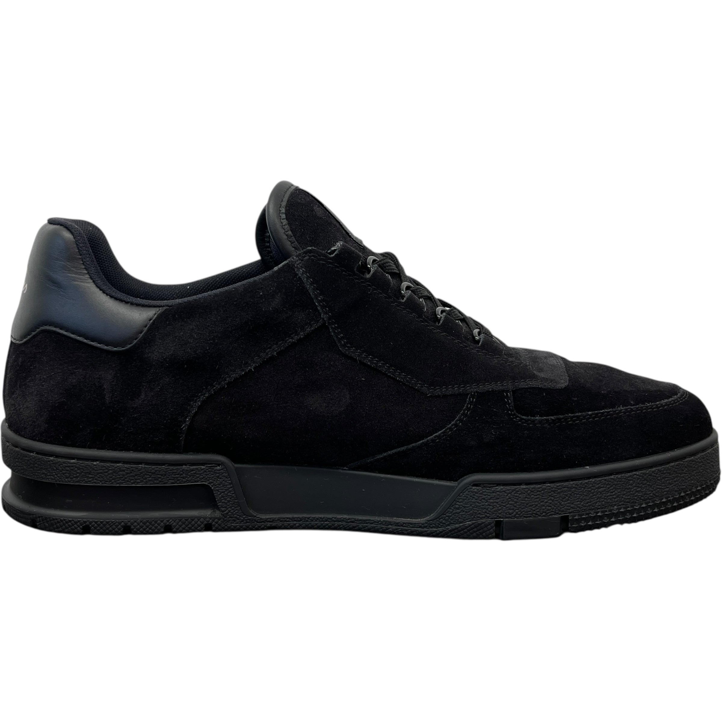 Men's Lv Suede Low Trainers Black Size EU 43 / UK 9