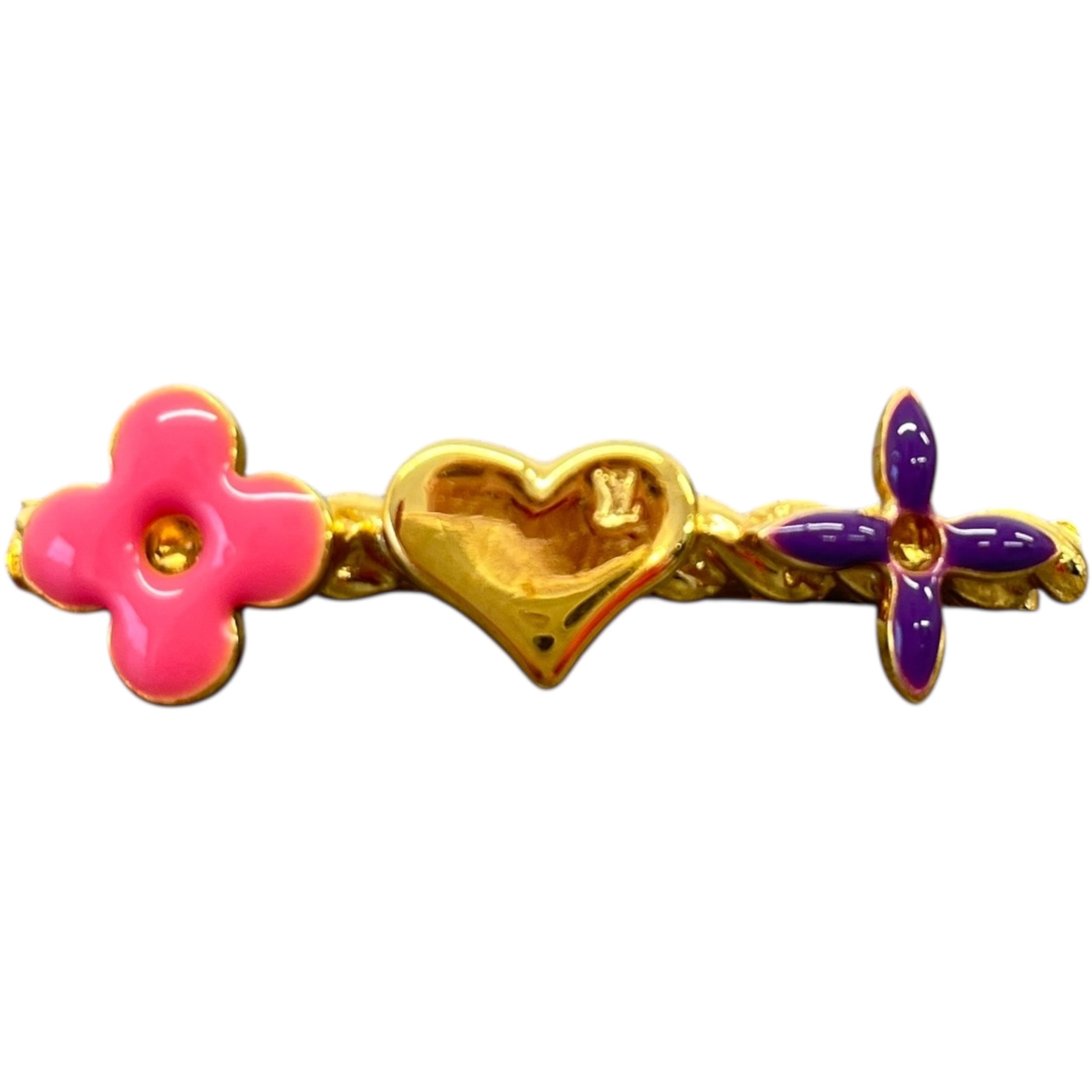 Women's Sweet Monogram Hair Clip Head Band Gold