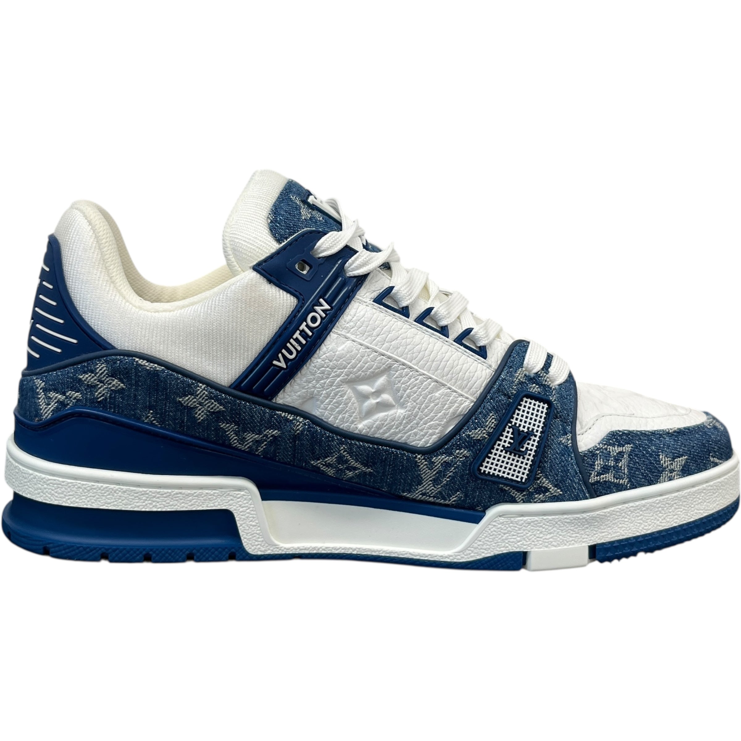 Men's Lv Denim Low Trainers Blue Size EU 42 / UK 8