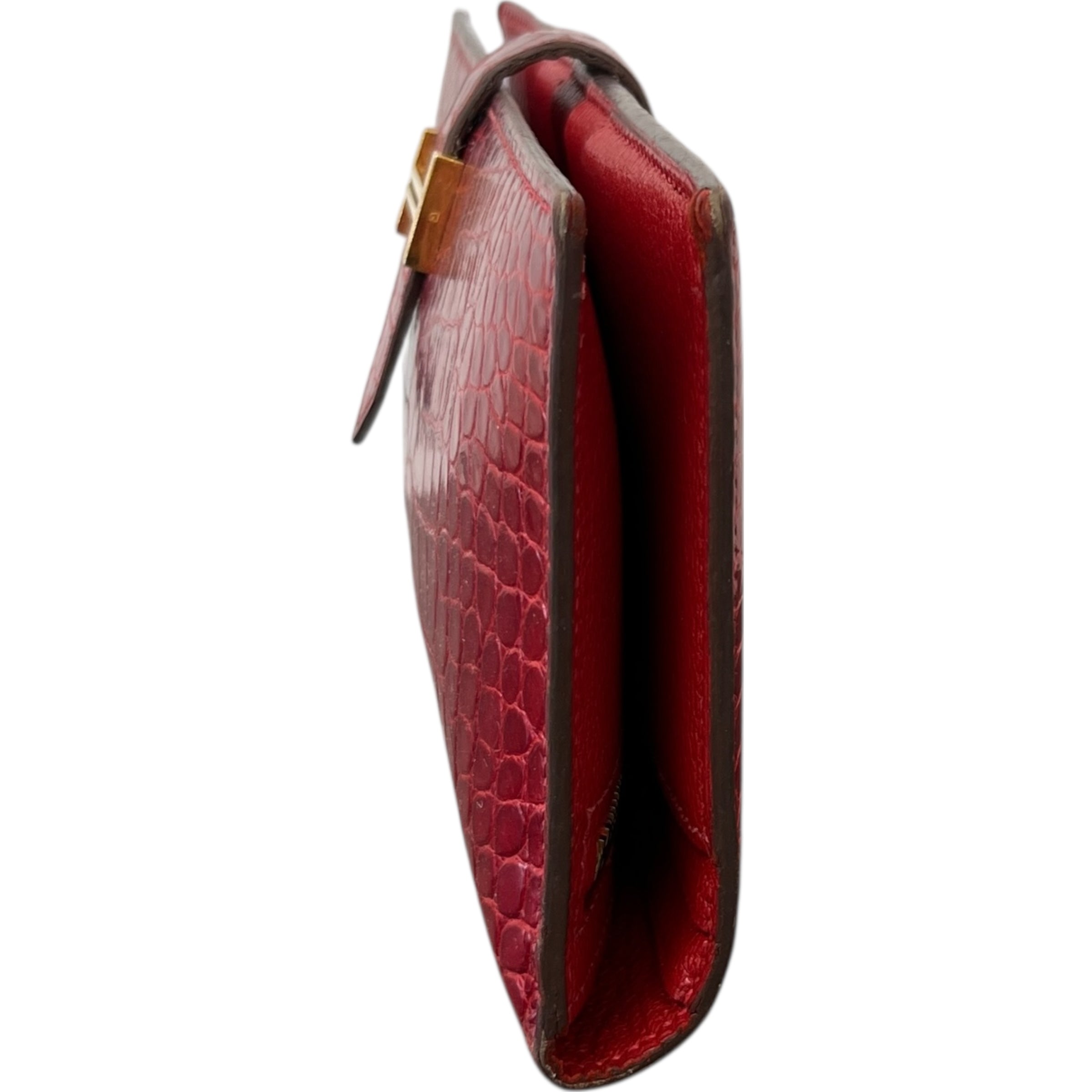 Women's Alligator Bearn Soufflet Purse Red