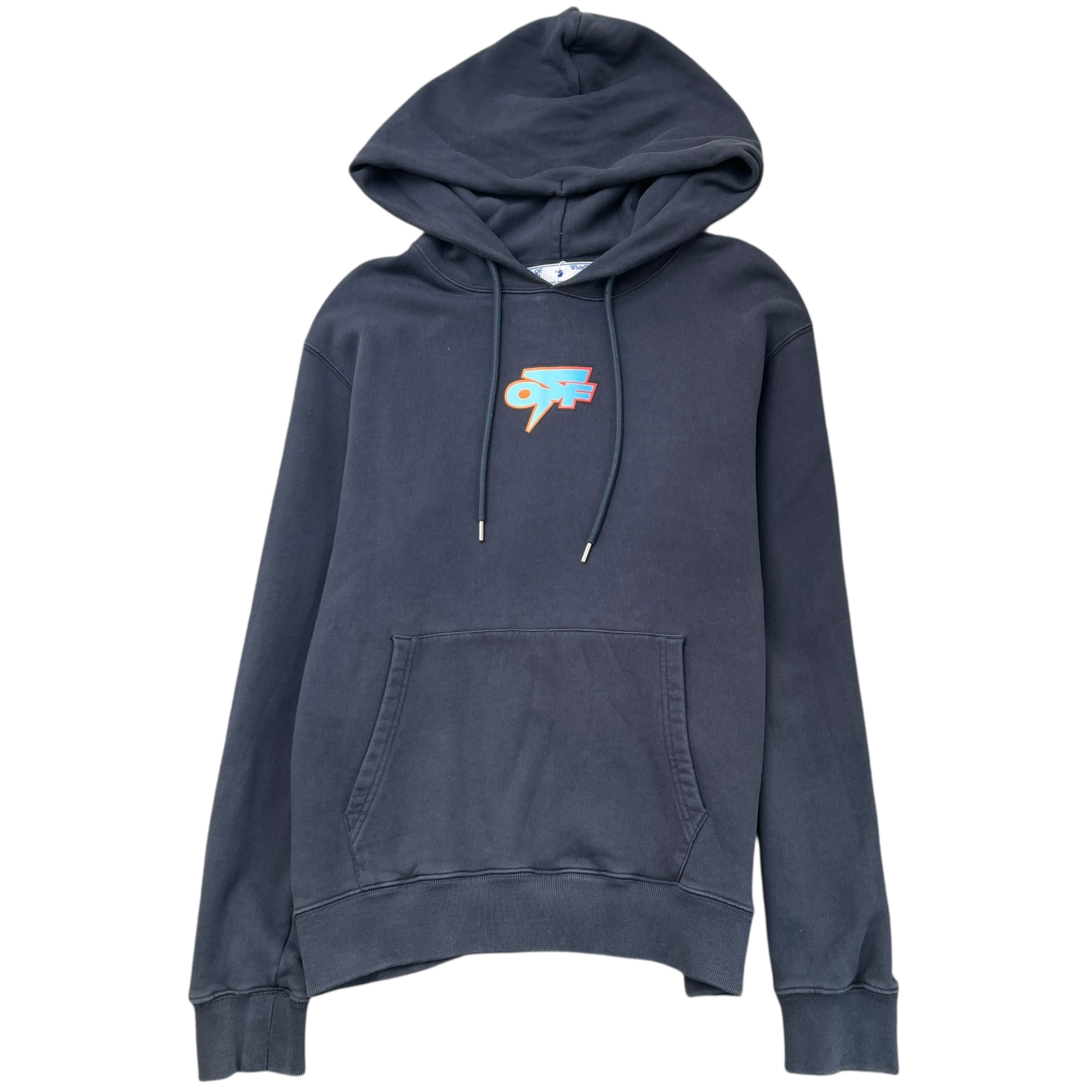 Men's Degrade Thunder Arrow Logo Hoodie Charcoal Size M