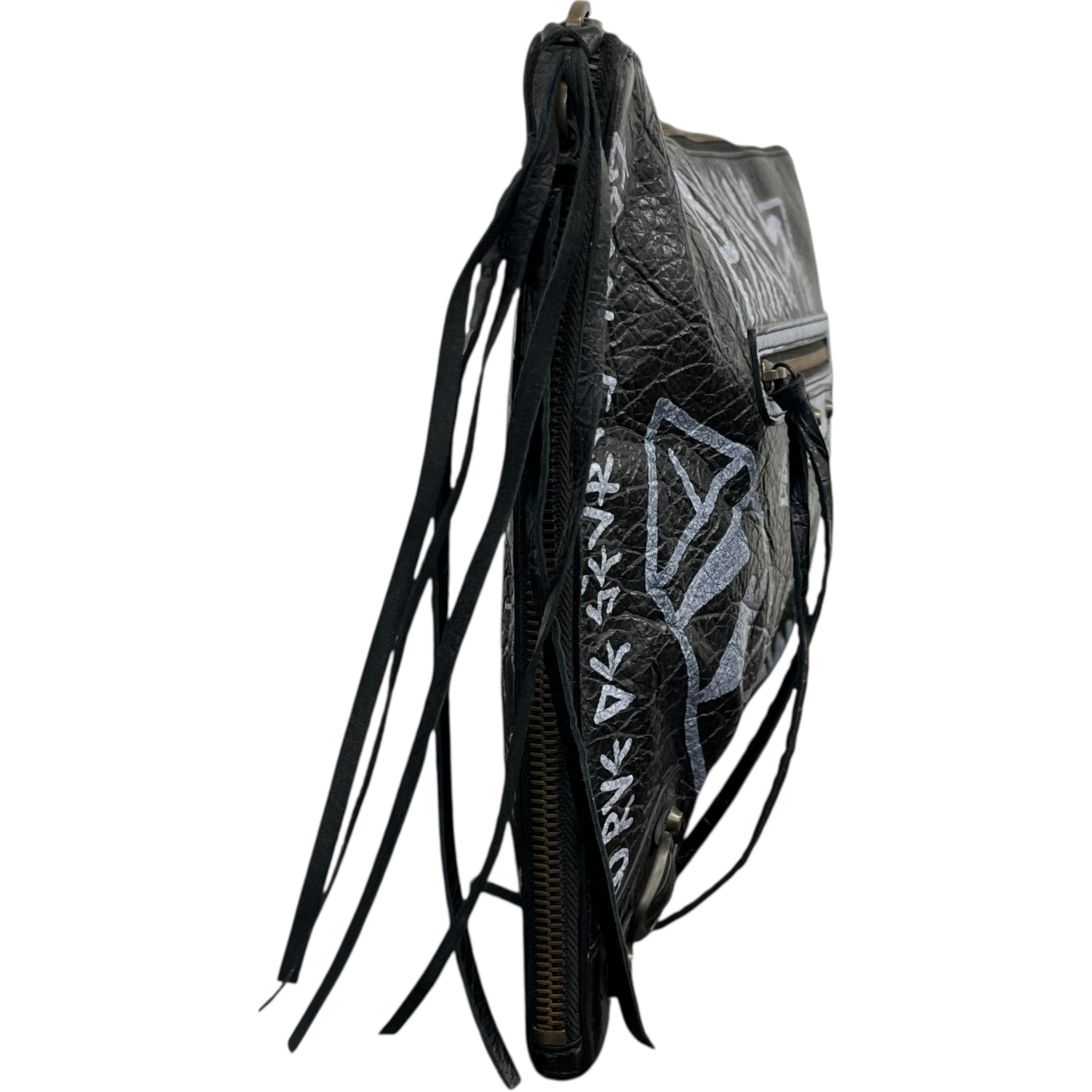 Women's Graffiti Clutch Bag Black