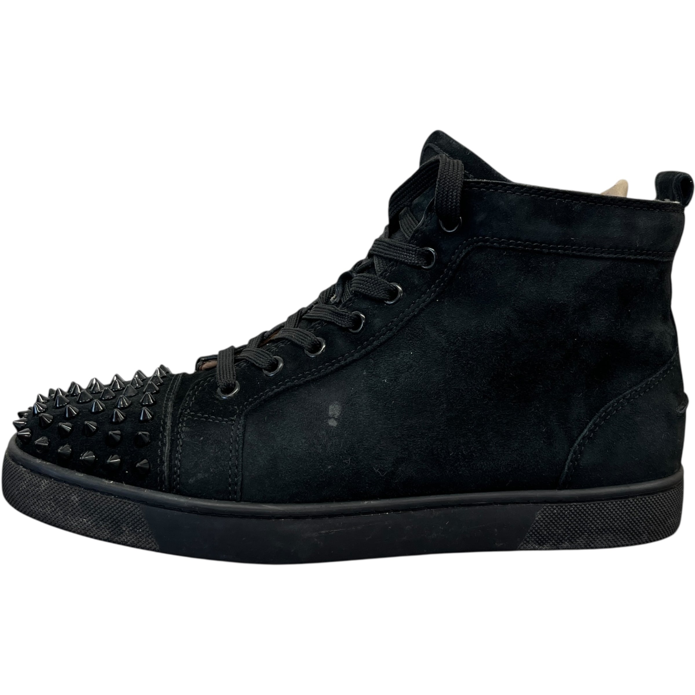 Men's Lou Spikes Flat High Trainers Black Size EU 41 / UK 7