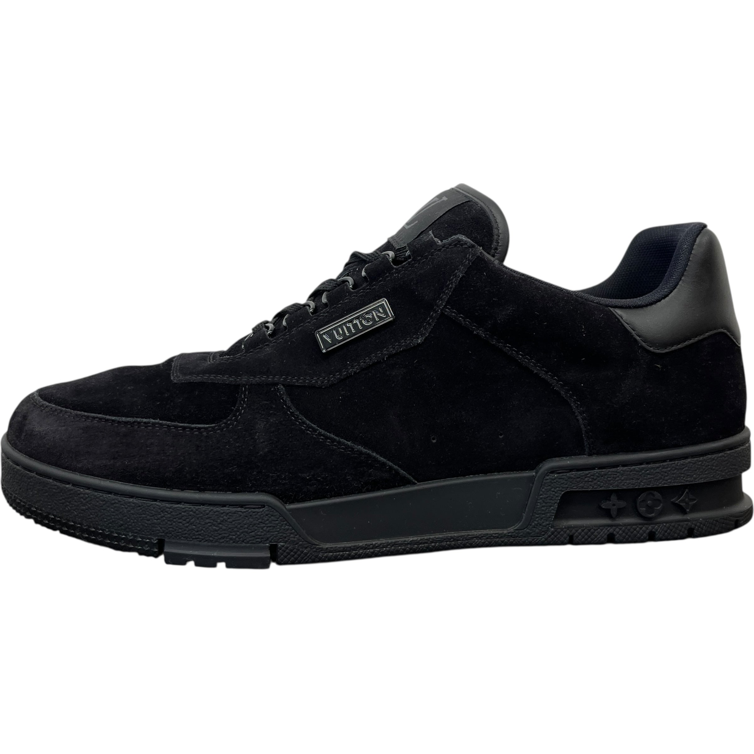 Men's Lv Suede Low Trainers Black Size EU 43 / UK 9