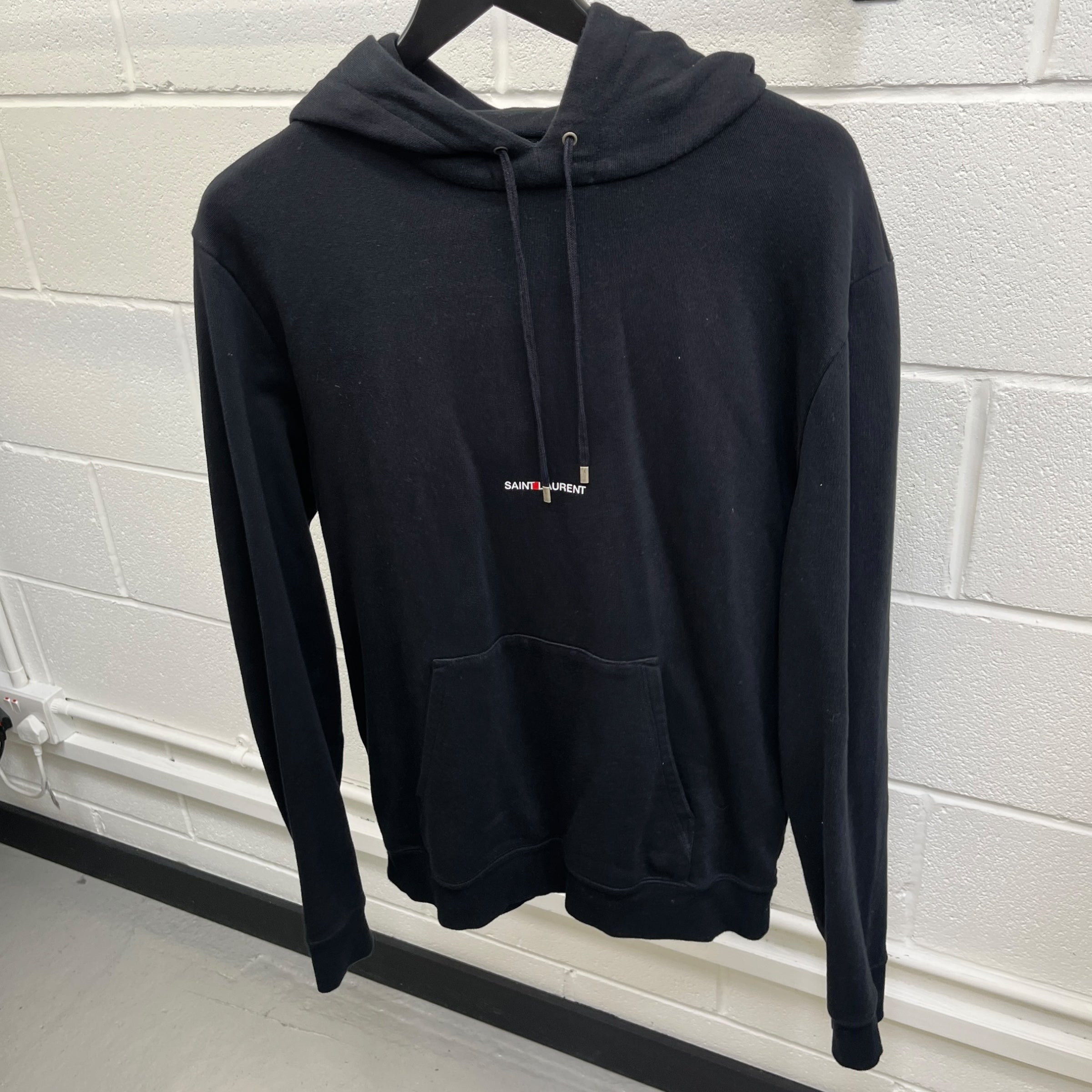 Men's Logo Print Hoodie Black Size M