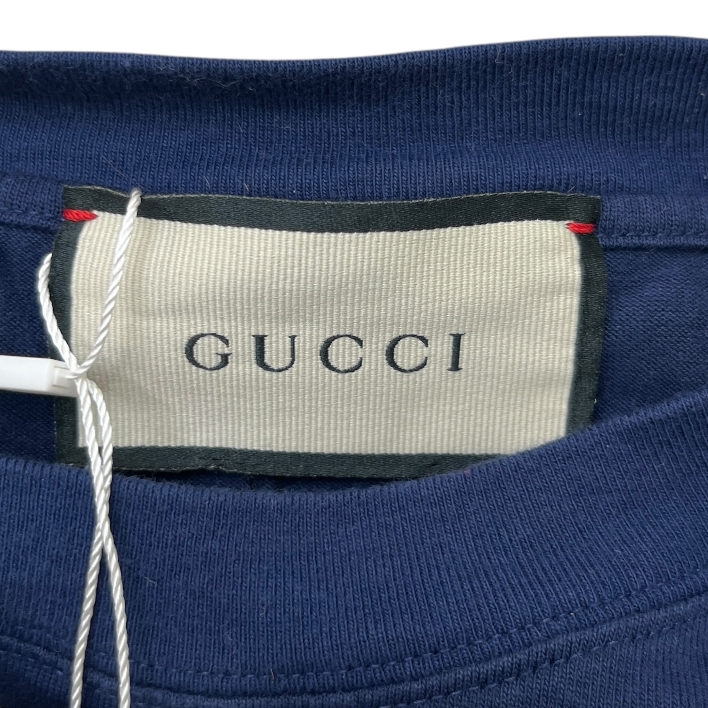 Men's Logo Print T-Shirt Blue Size XXXL