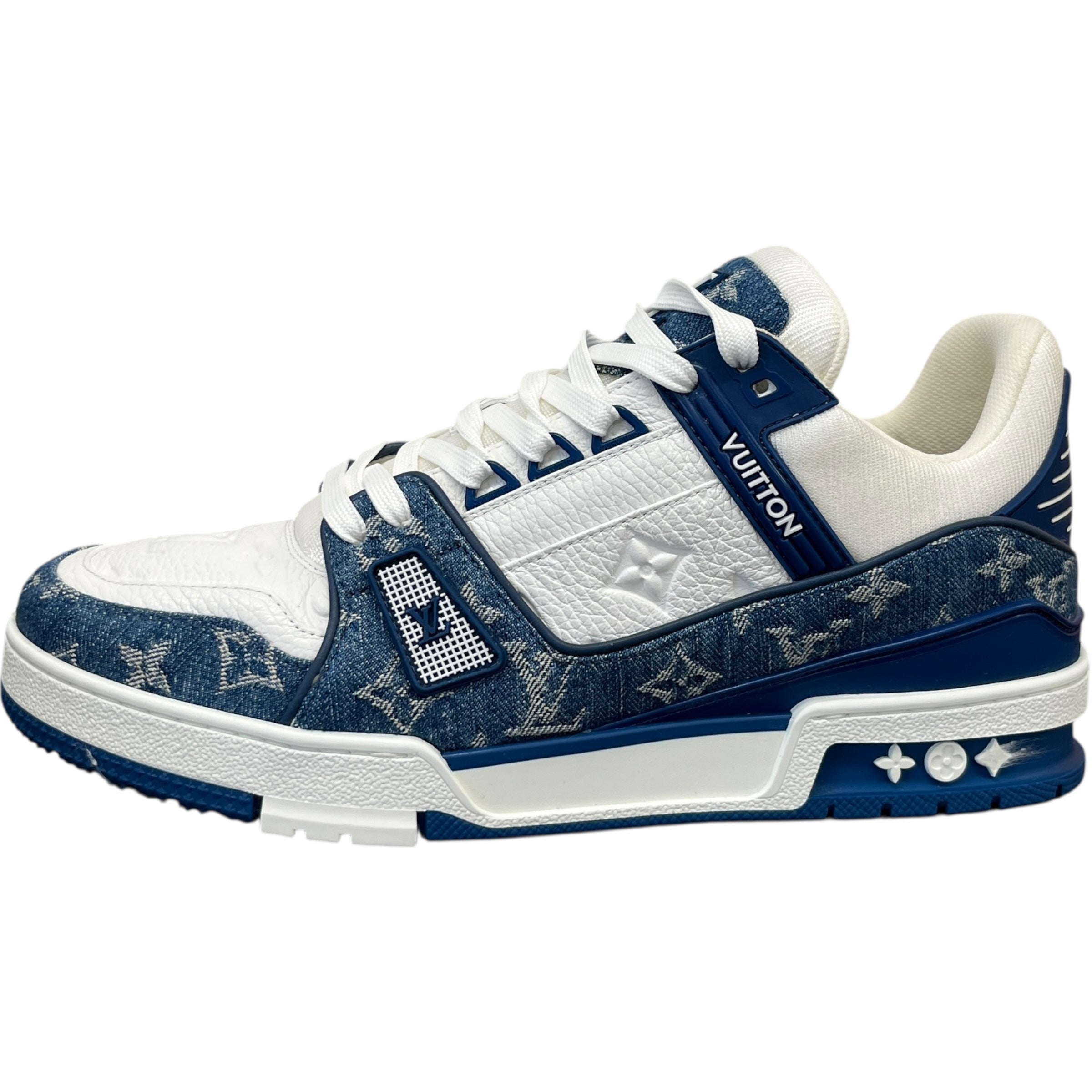 Men's Lv Denim Low Trainers Blue Size EU 42 / UK 8