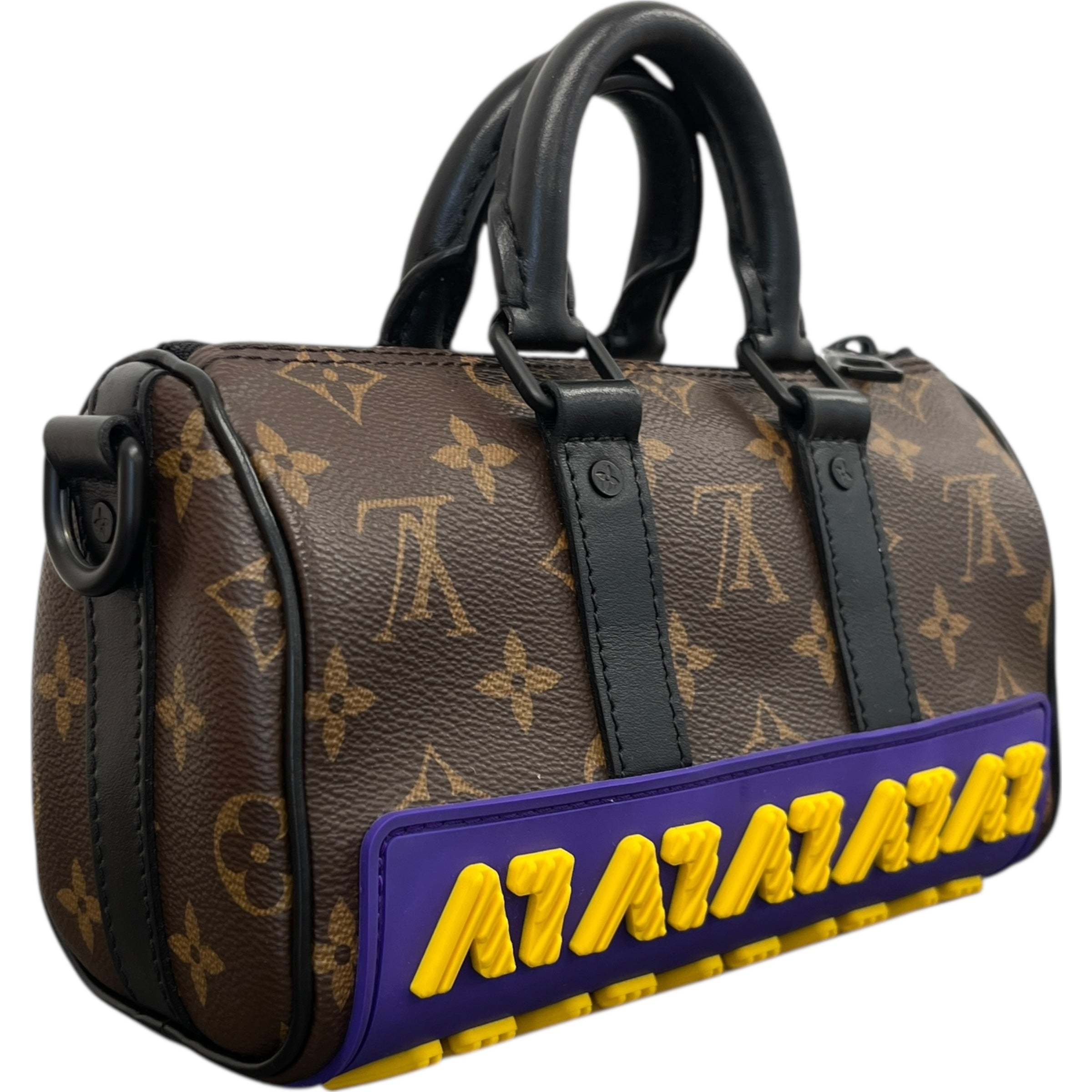 Women's Monogram Lv Rubber Xs Keepall Handbag Black