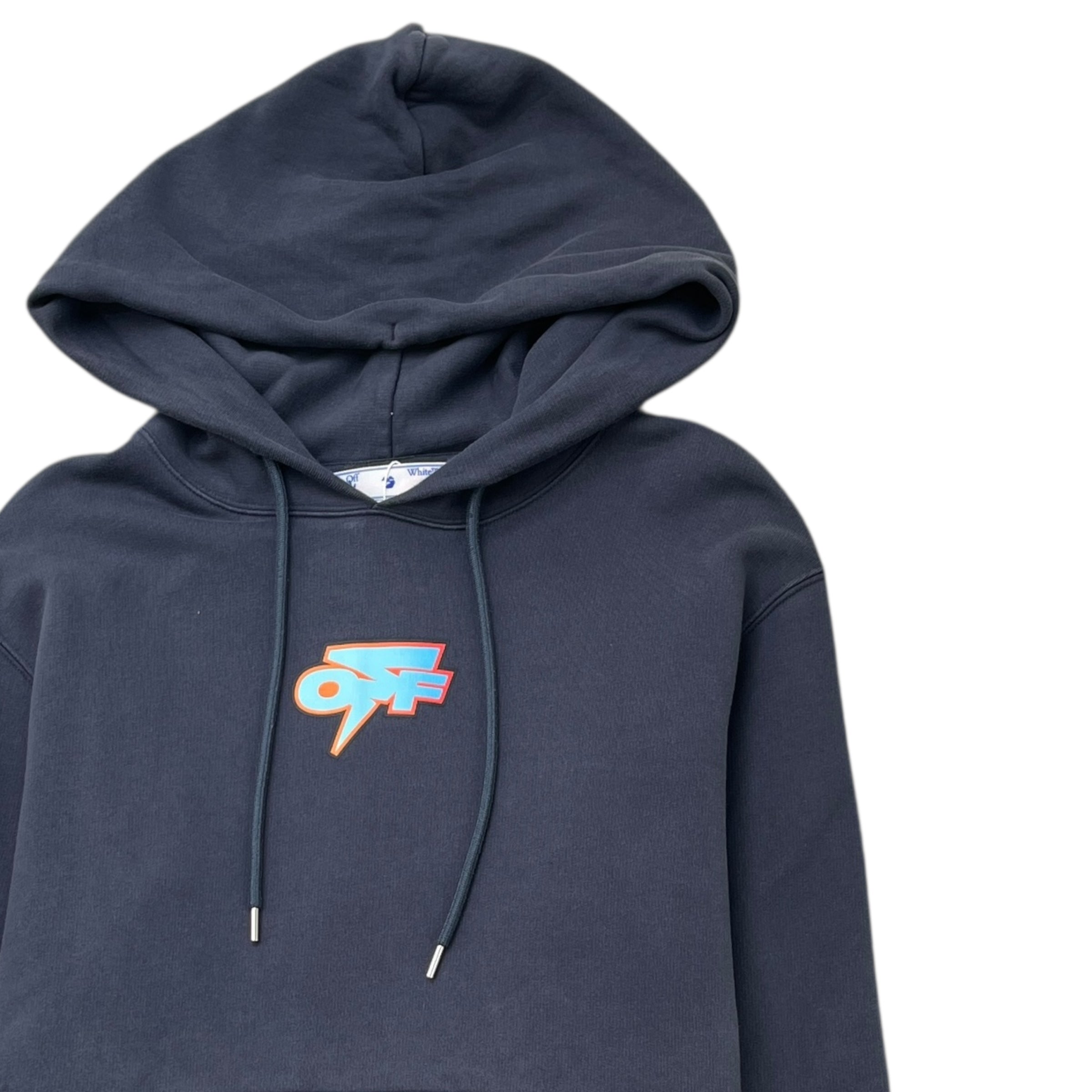 Men's Degrade Thunder Arrow Logo Hoodie Charcoal Size M