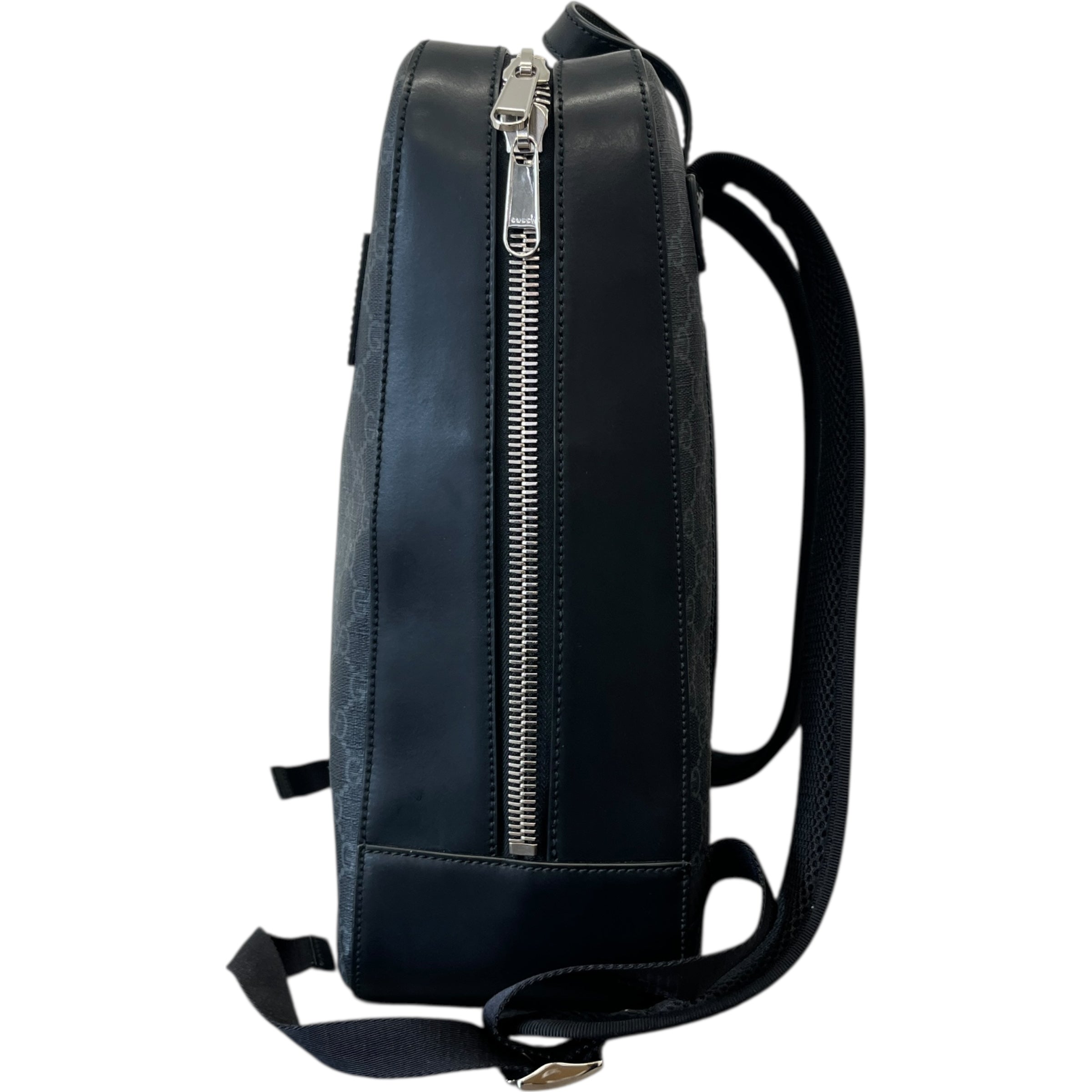Men's Gg Supreme Web Backpack Charcoal