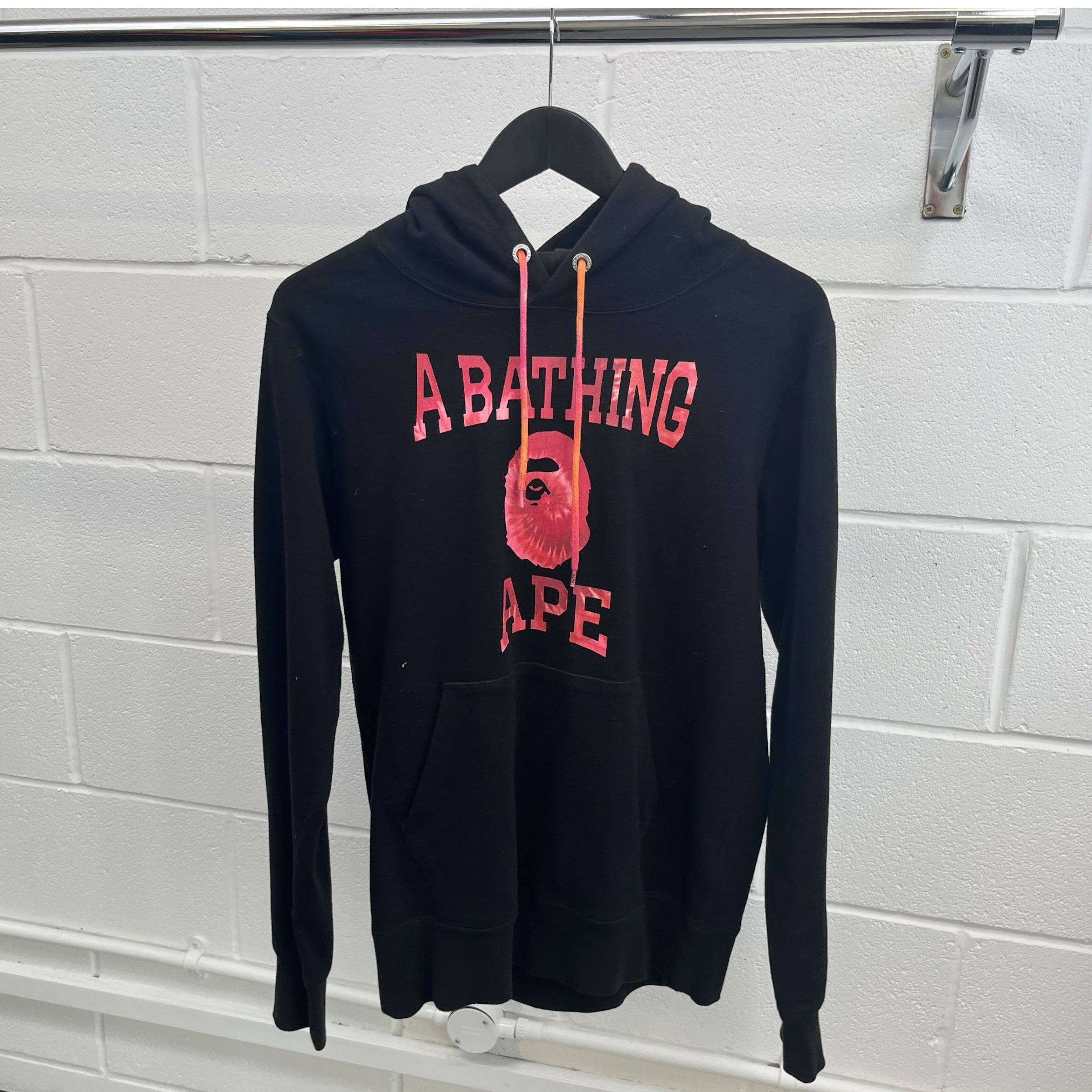 Men's Tie Dye Pullover Hoodie Black Size M