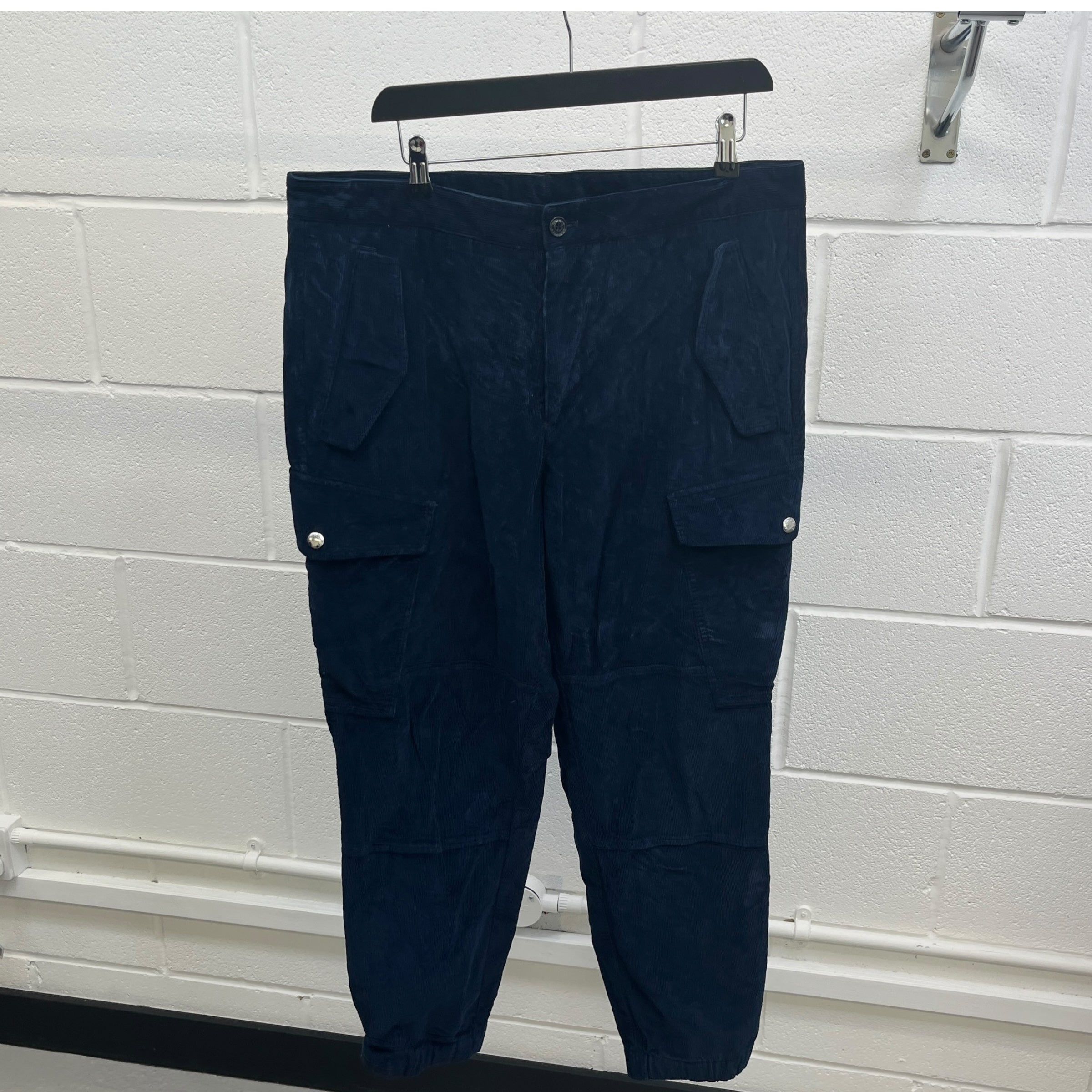 Men's Corduroy Cargos Blue Size IT 50 / UK 34