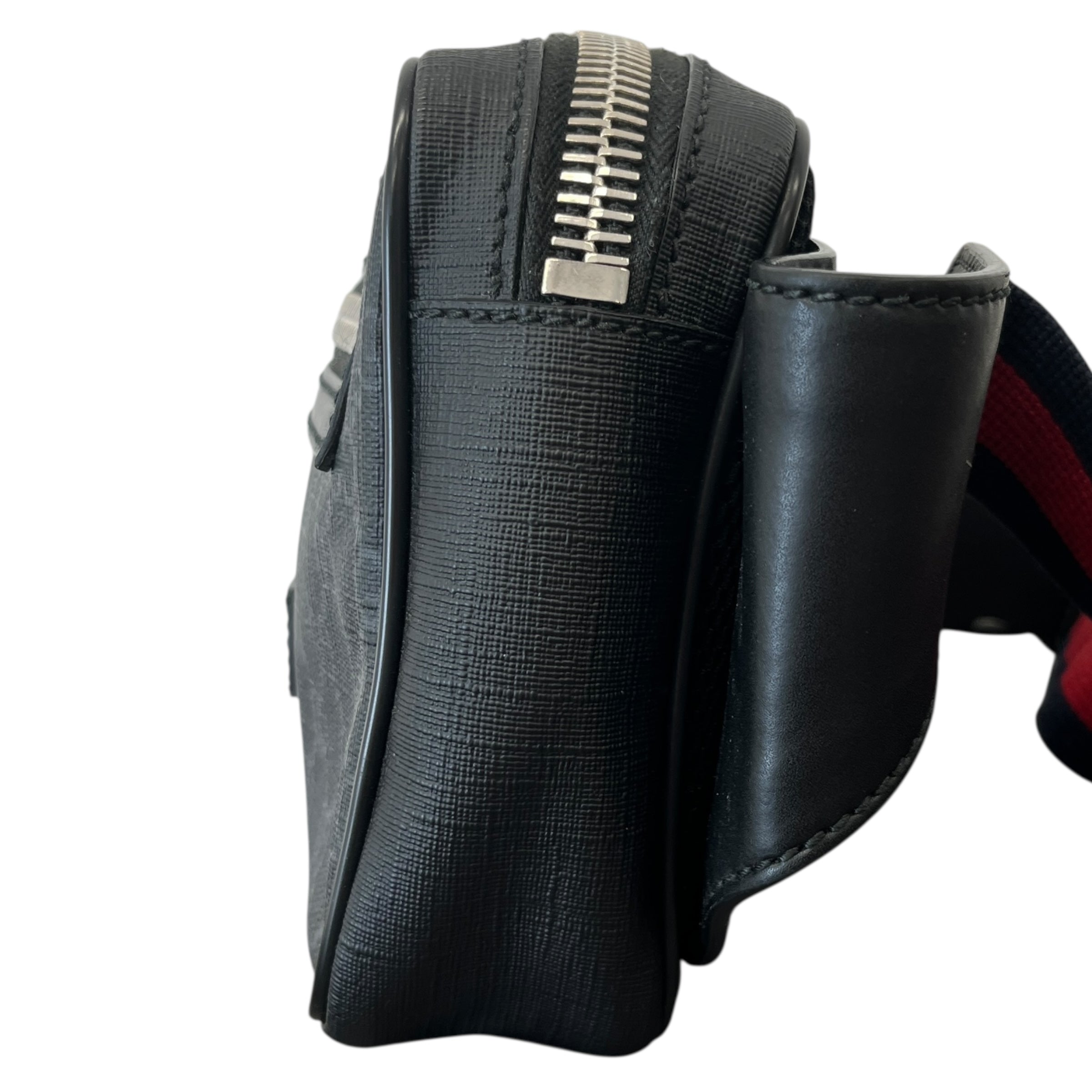 Men's Gg Supreme Web Belt Bag Black