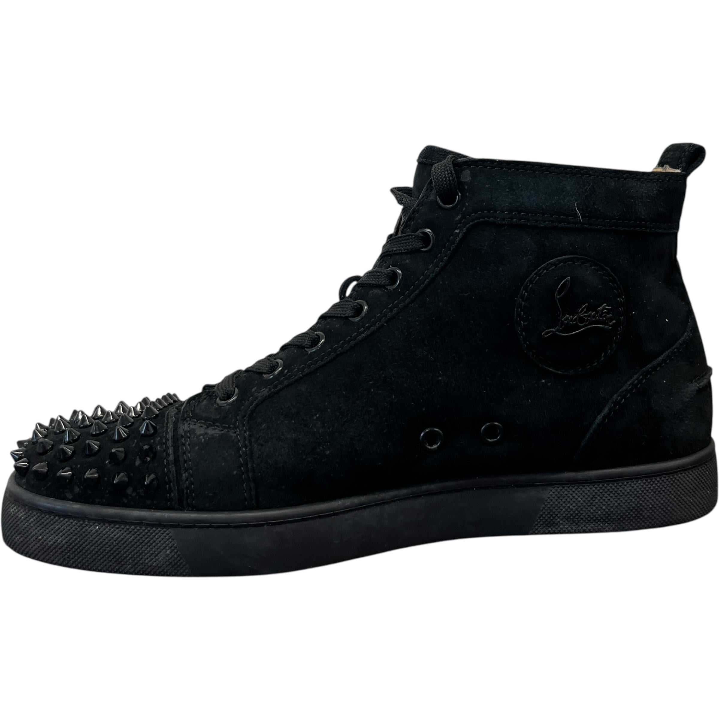 Men's Lou Spikes Flat High Trainers Black Size EU 41 / UK 7