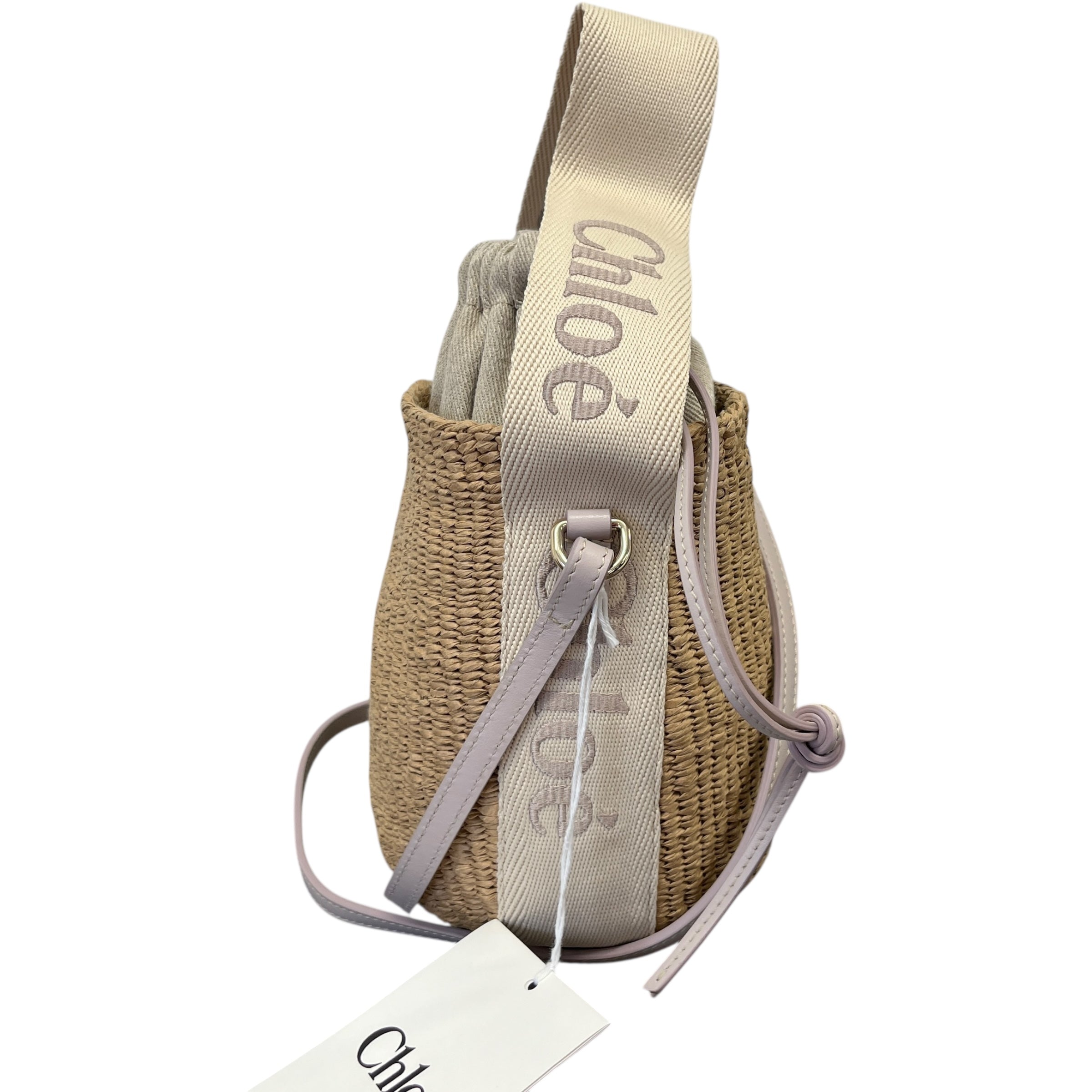 Women's Small Woody Basket Bag Beige