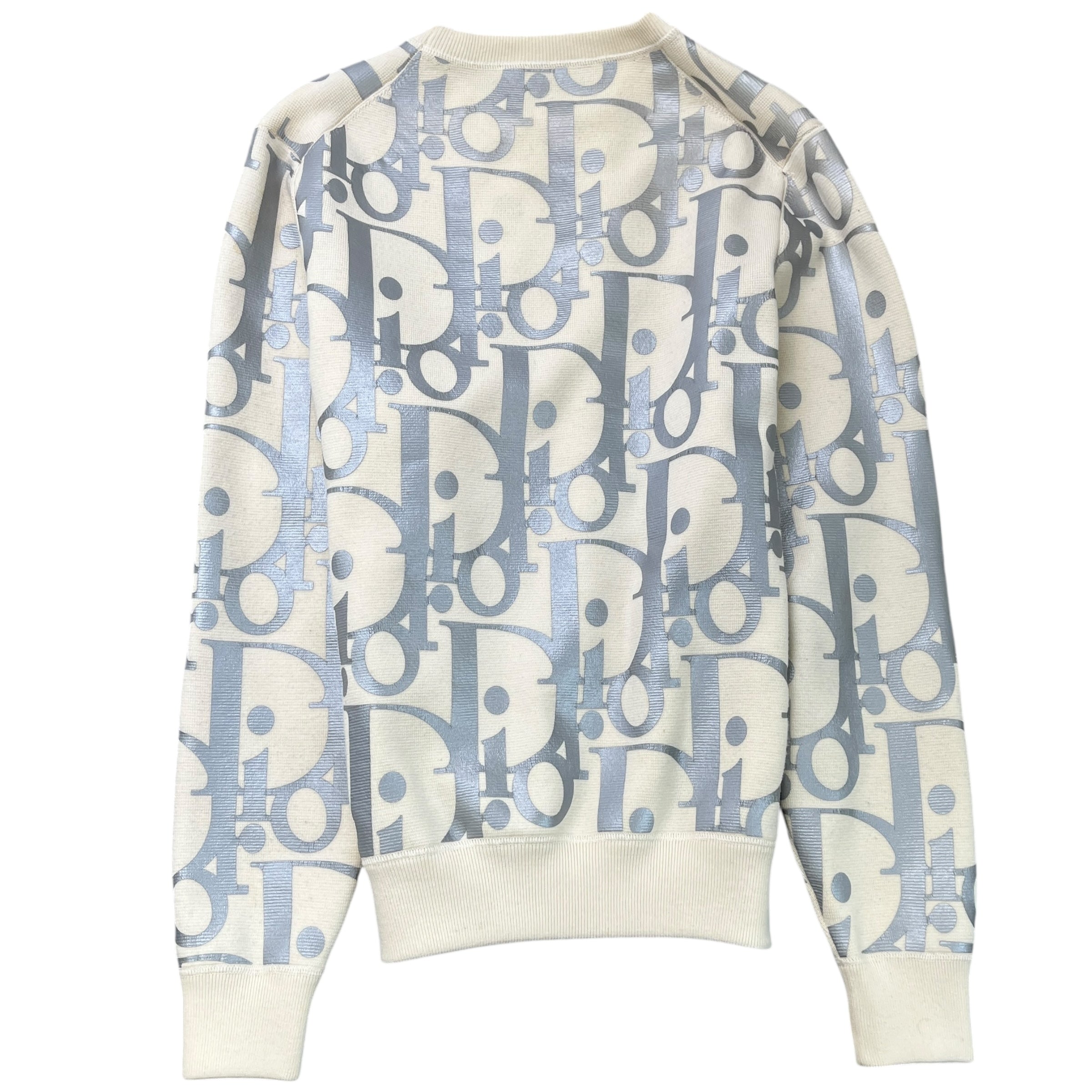 Men's Reflective Oblique Sweatshirt Beige Size M