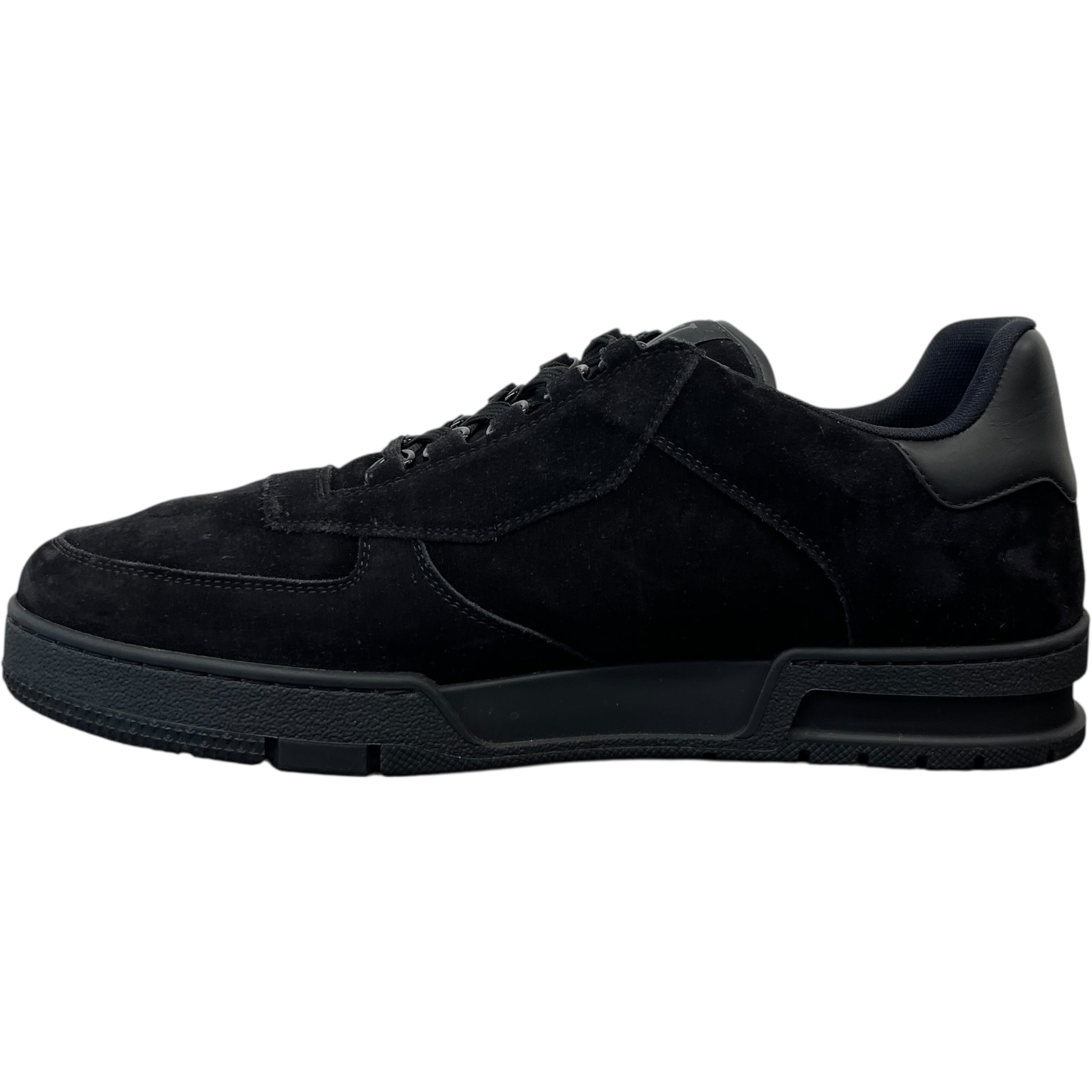 Men's Lv Suede Low Trainers Black Size EU 43 / UK 9