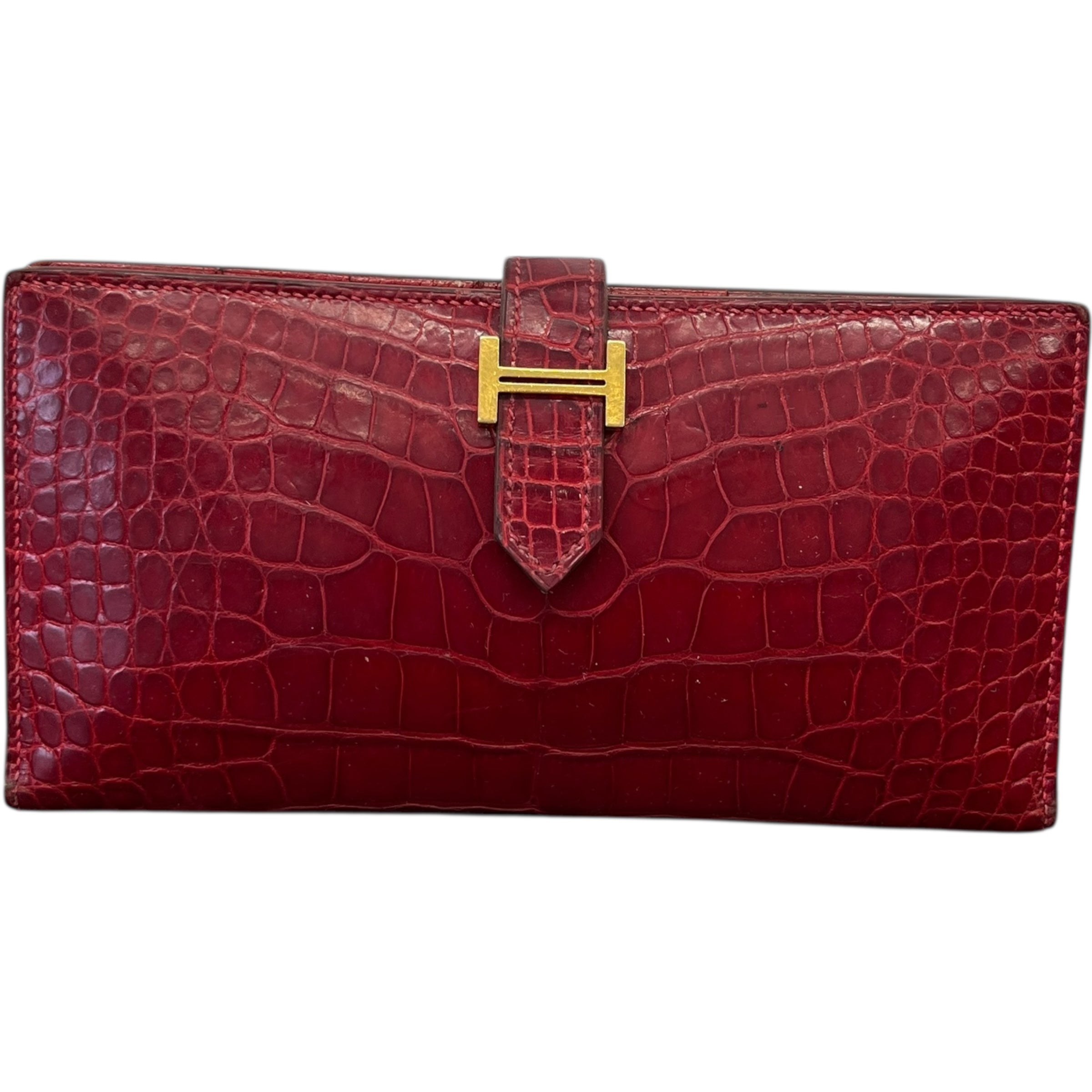 Women's Alligator Bearn Soufflet Purse Red