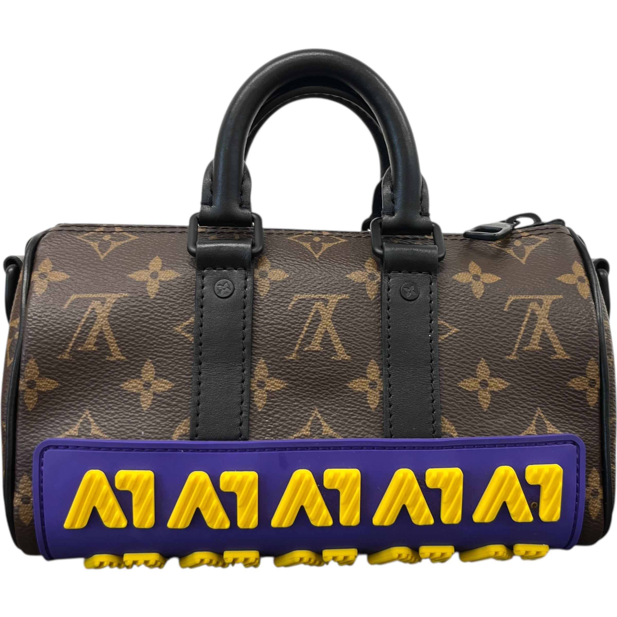 Women's Monogram Lv Rubber Xs Keepall Handbag Black