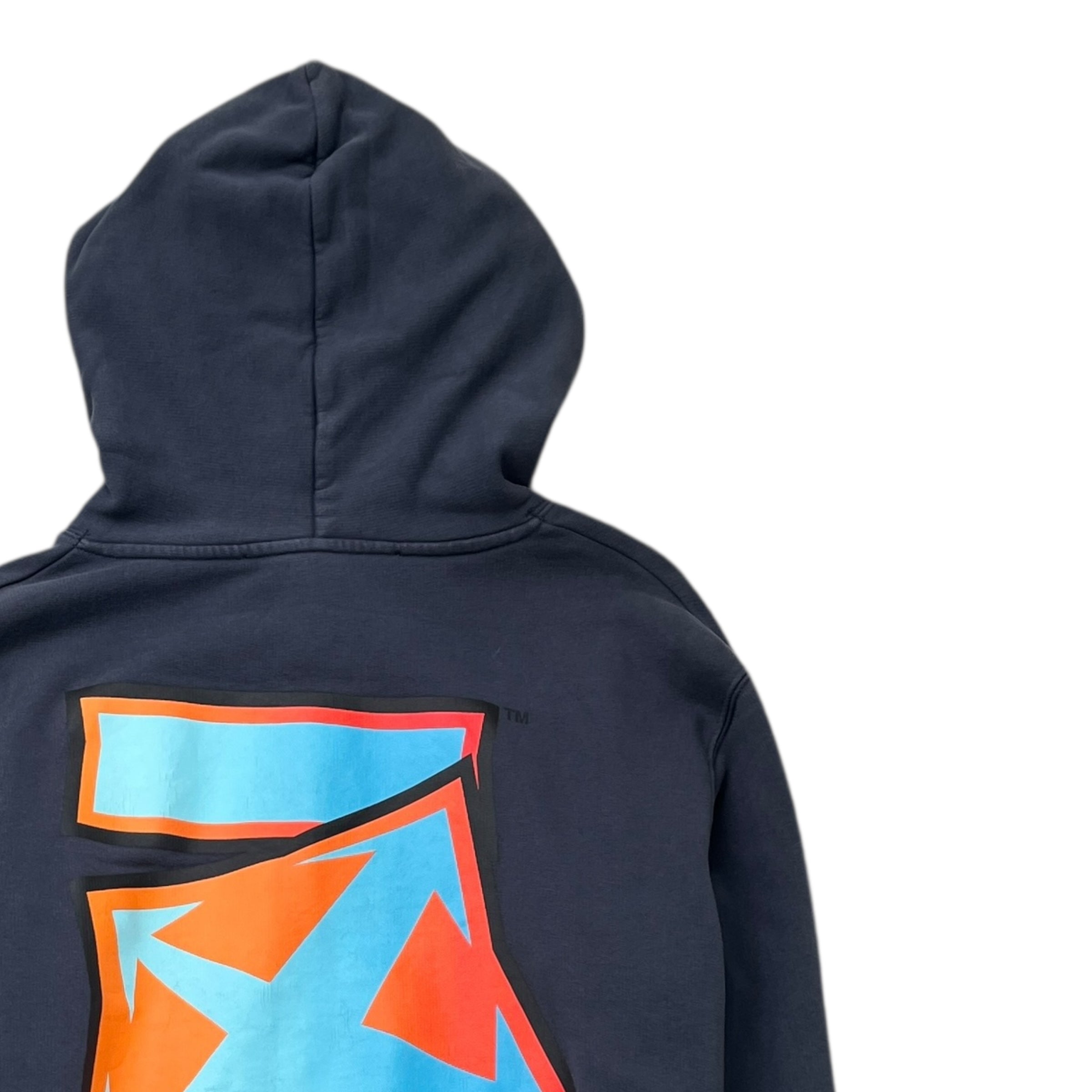 Men's Degrade Thunder Arrow Logo Hoodie Charcoal Size M