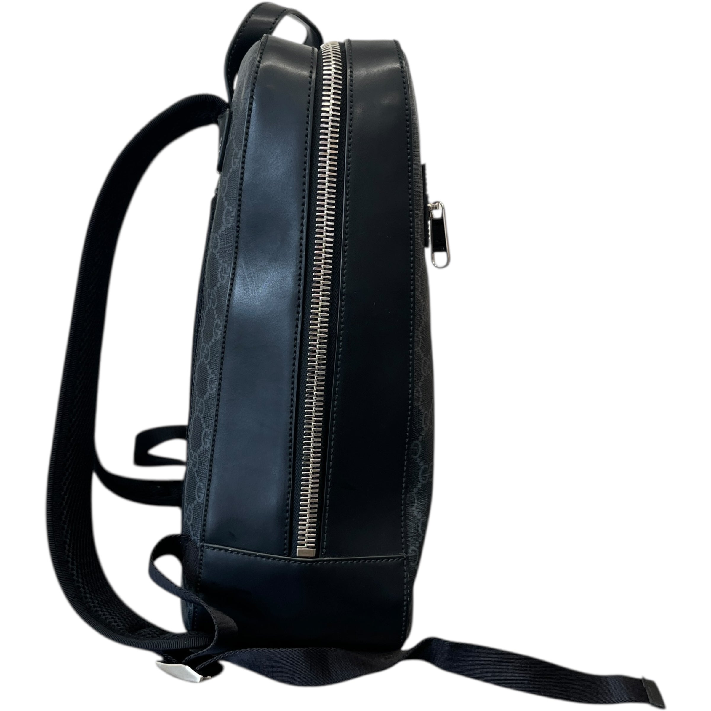 Men's Gg Supreme Web Backpack Charcoal