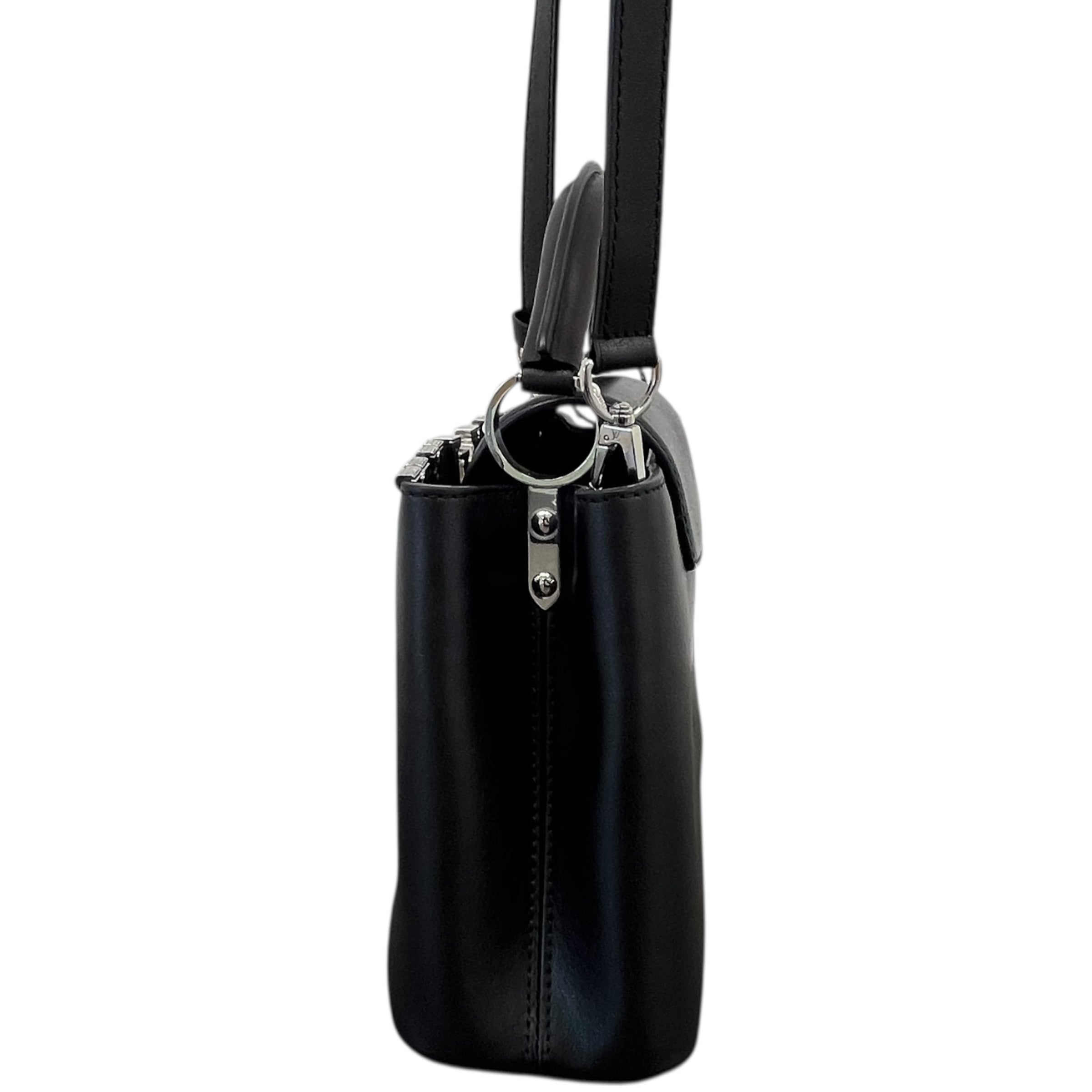 Women's Crystal Flowers Capucines Bb Handbag Black