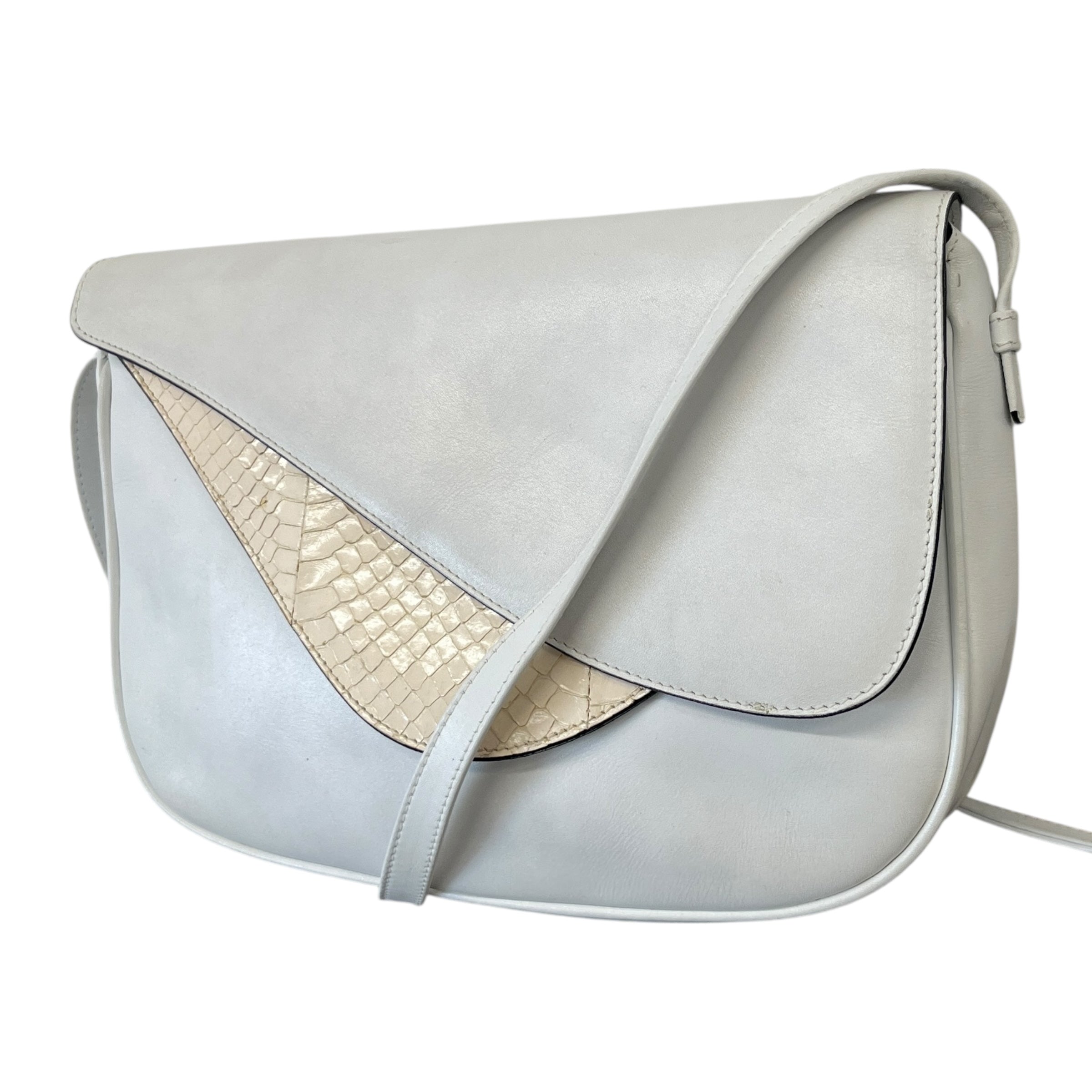 Women's Snake Skin Detail Bag White