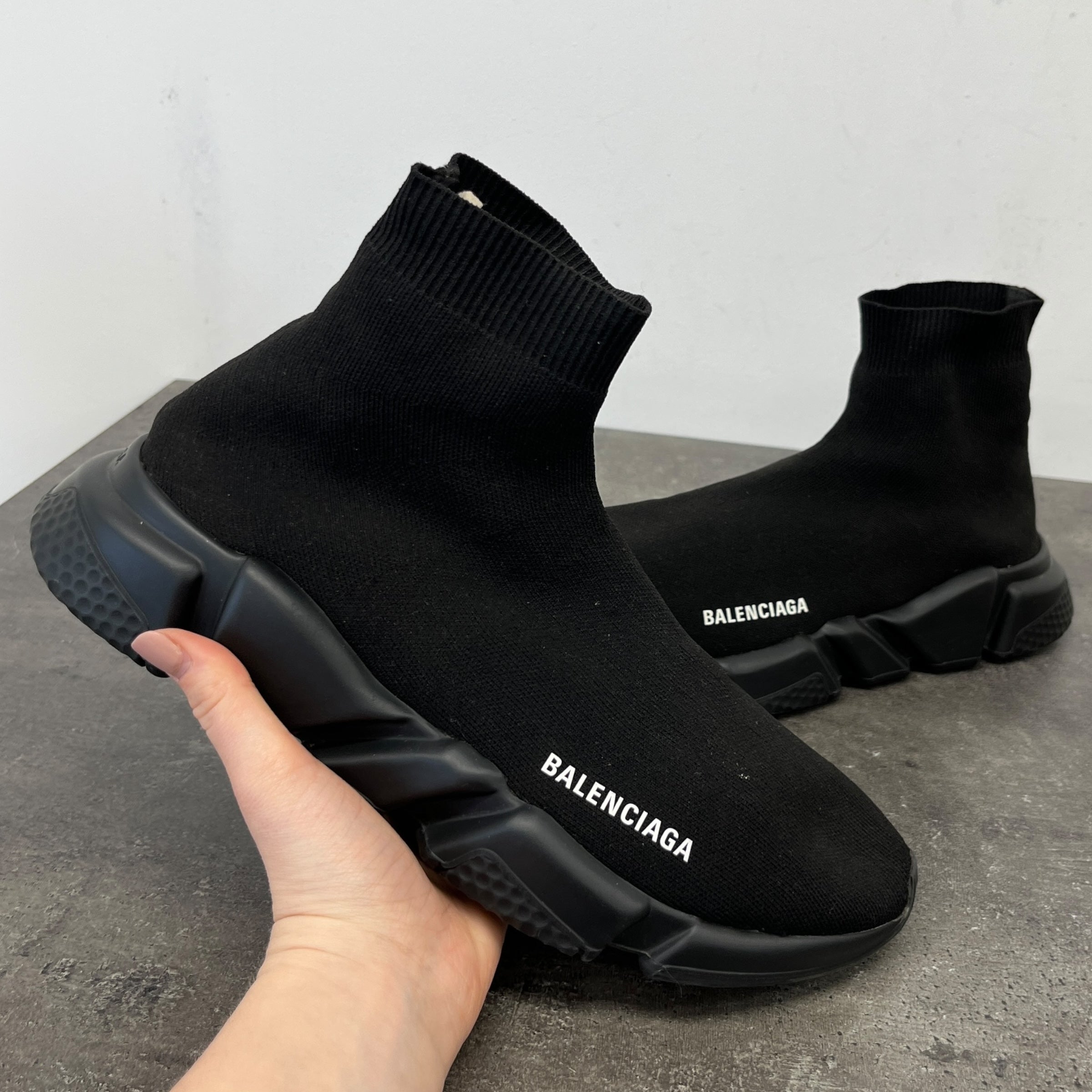 Men's Speed Sock High Trainers Black Size EU 42 / UK 8