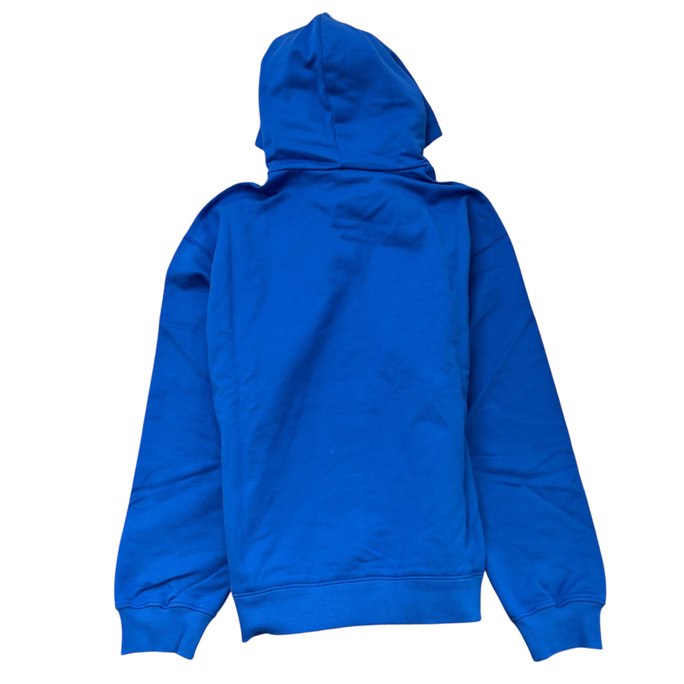 Men's Plaque Logo Hoodie Blue Size XXL