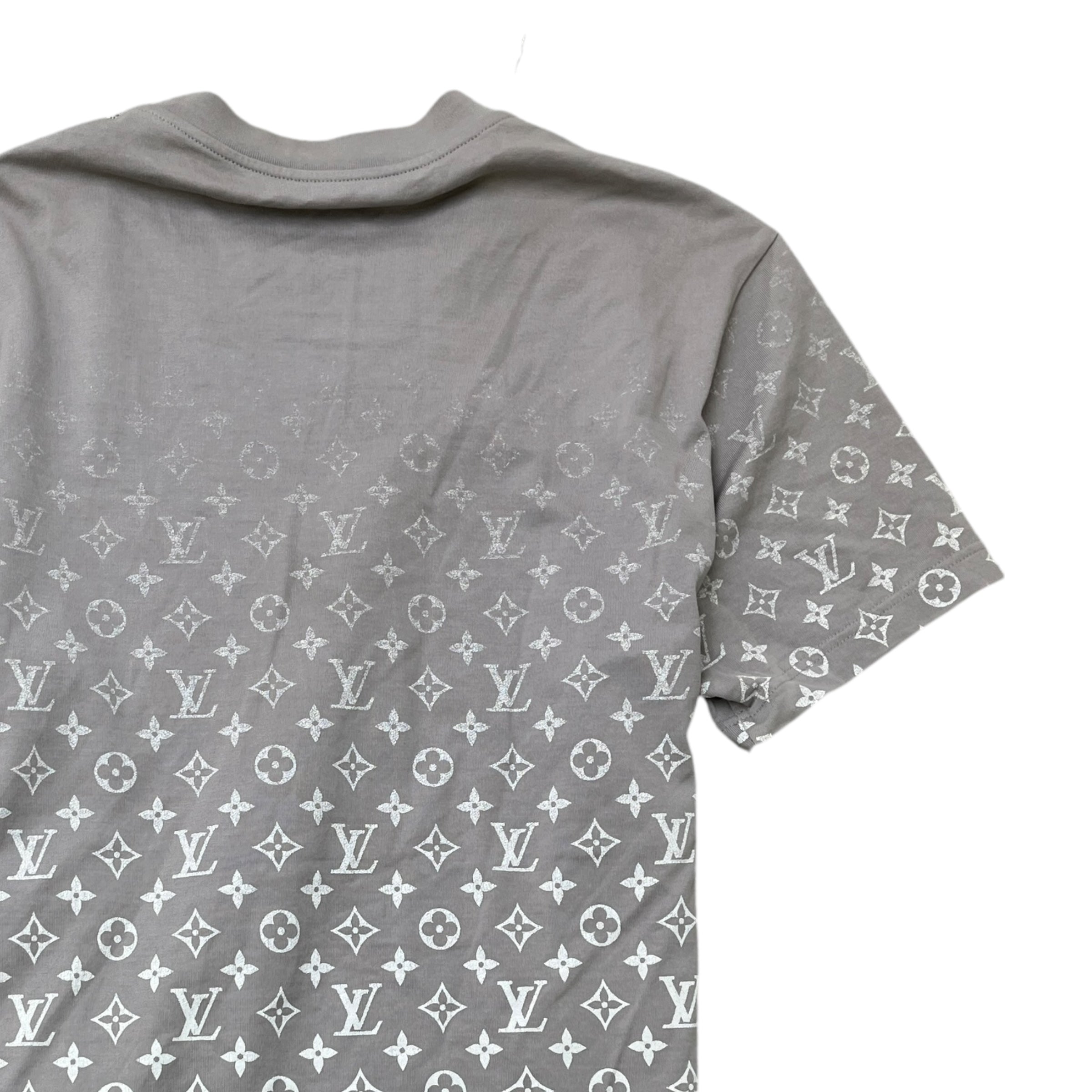 Men's Monogram Gradient T-Shirt Grey Size XS