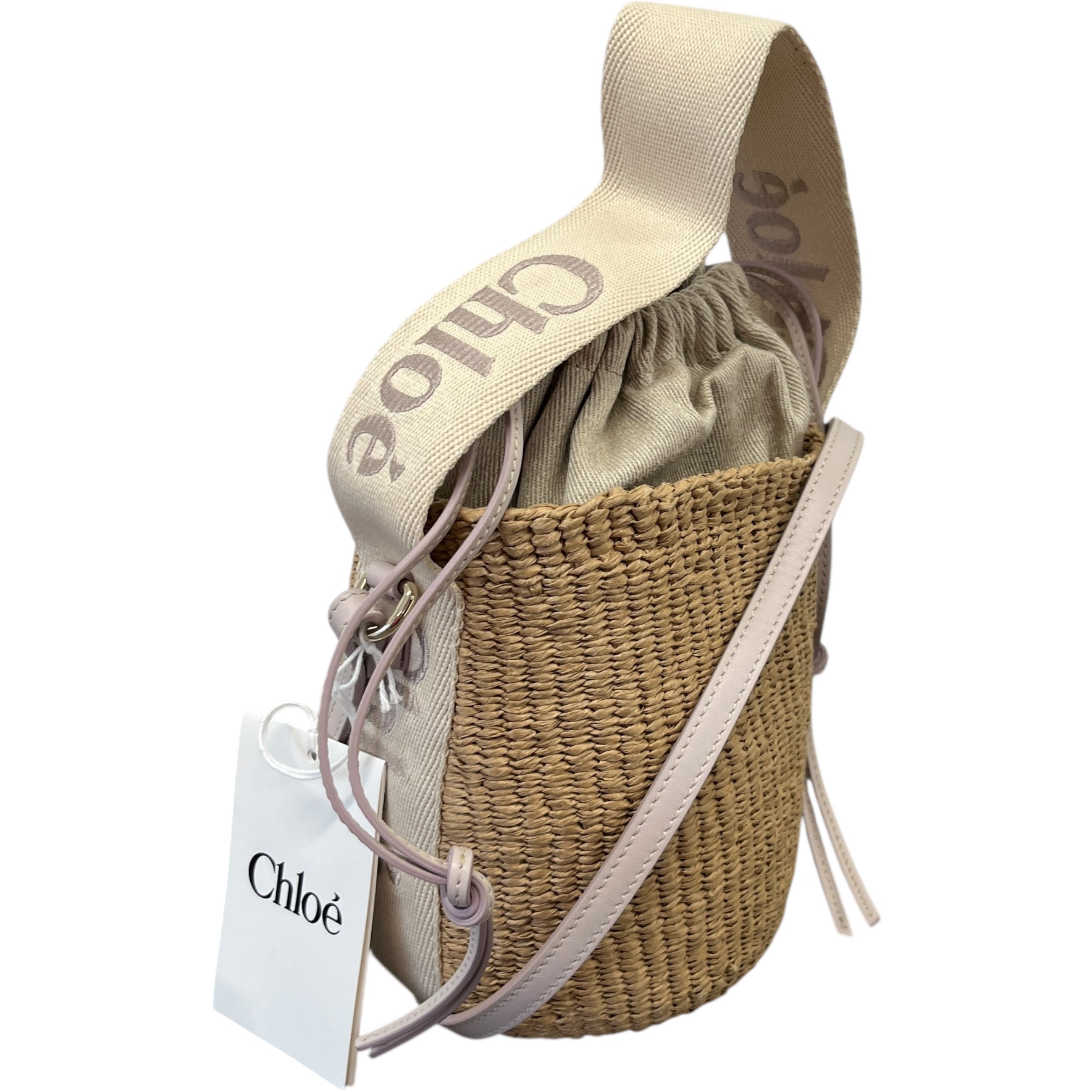 Women's Small Woody Basket Bag Beige