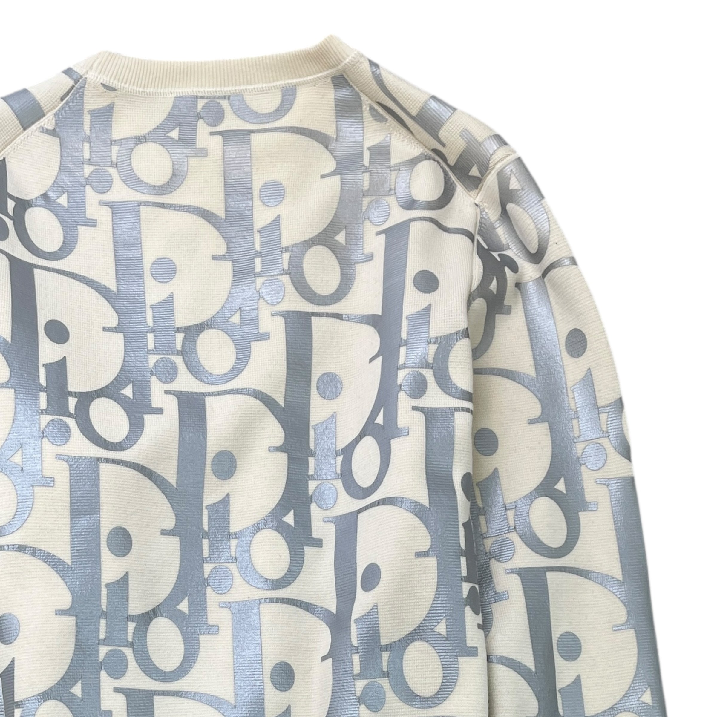 Men's Reflective Oblique Sweatshirt Beige Size M