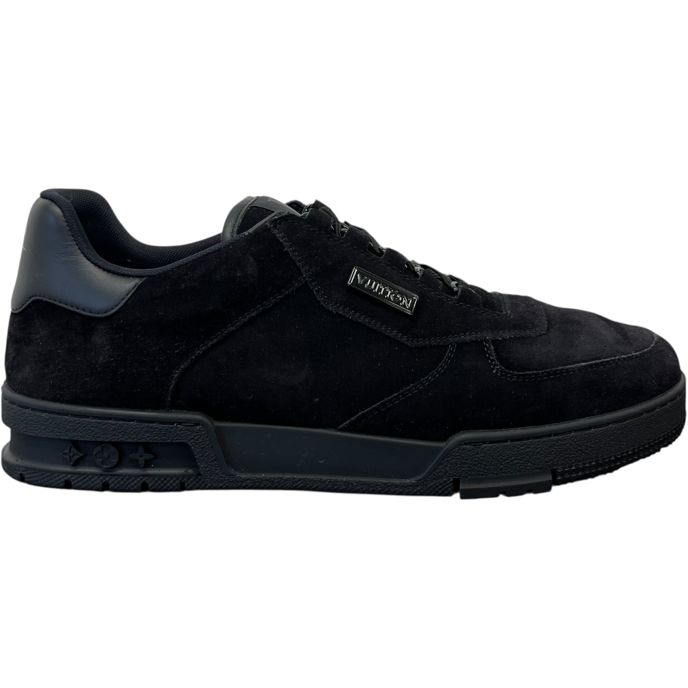 Men's Lv Suede Low Trainers Black Size EU 43 / UK 9