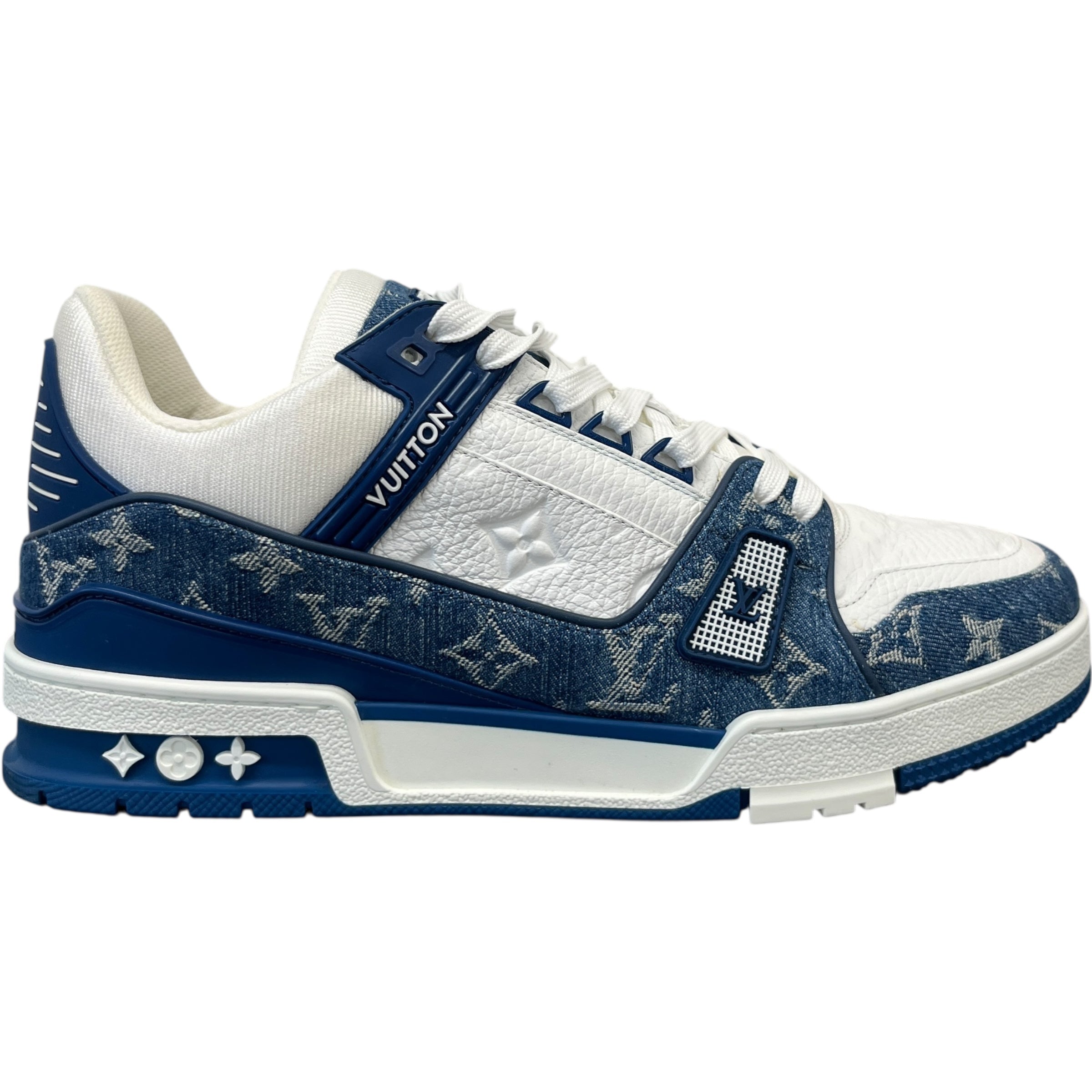 Men's Lv Denim Low Trainers Blue Size EU 42 / UK 8