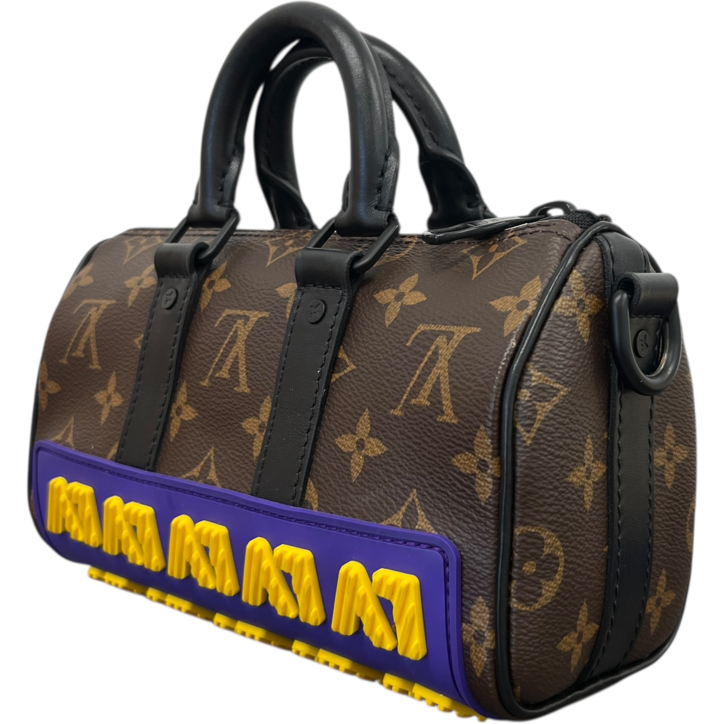 Women's Monogram Lv Rubber Xs Keepall Handbag Black