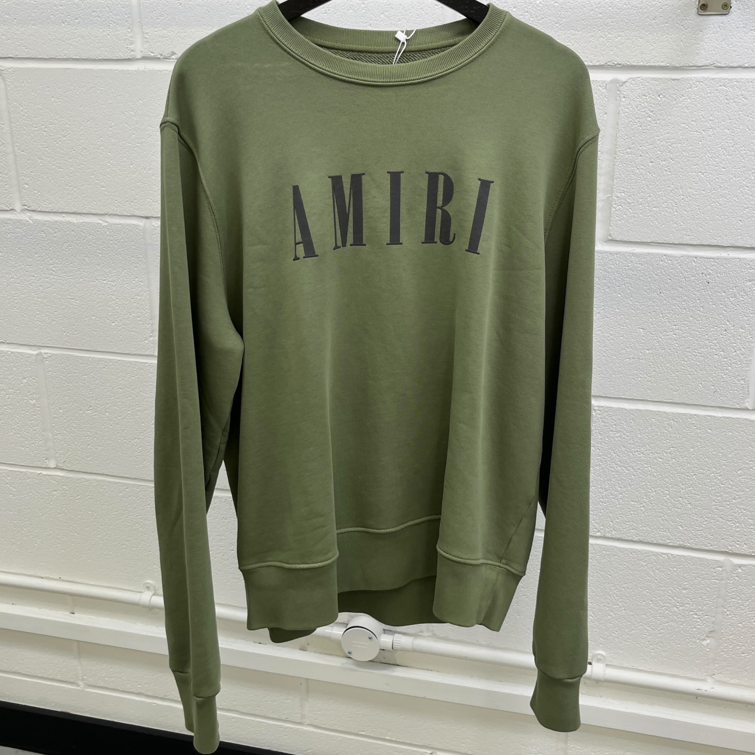 Men's Core Logo Print Sweatshirt Khaki Size S