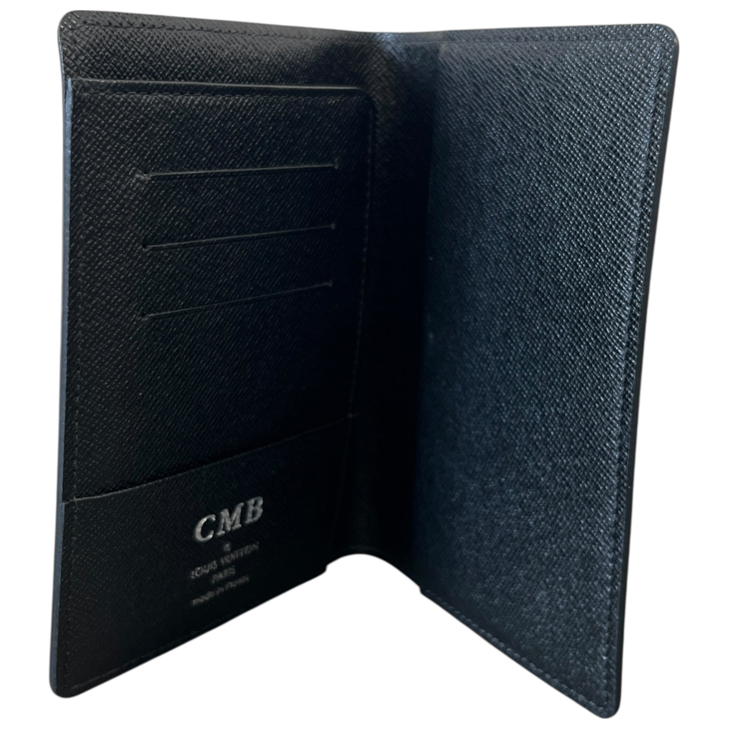 Men's Damier Passport Holder Black