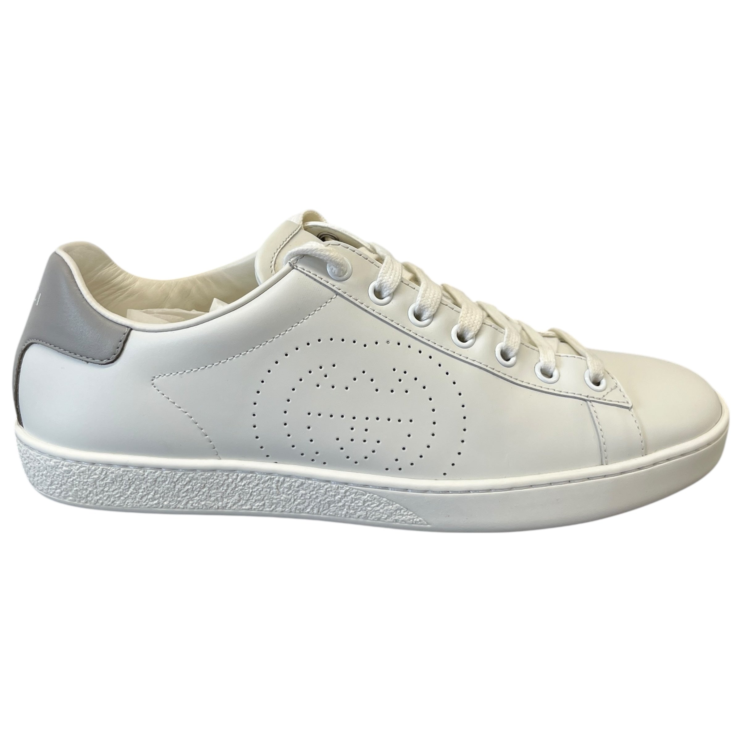Men's Interlocking G Ace Low Trainers White Size EU 40 / UK 6