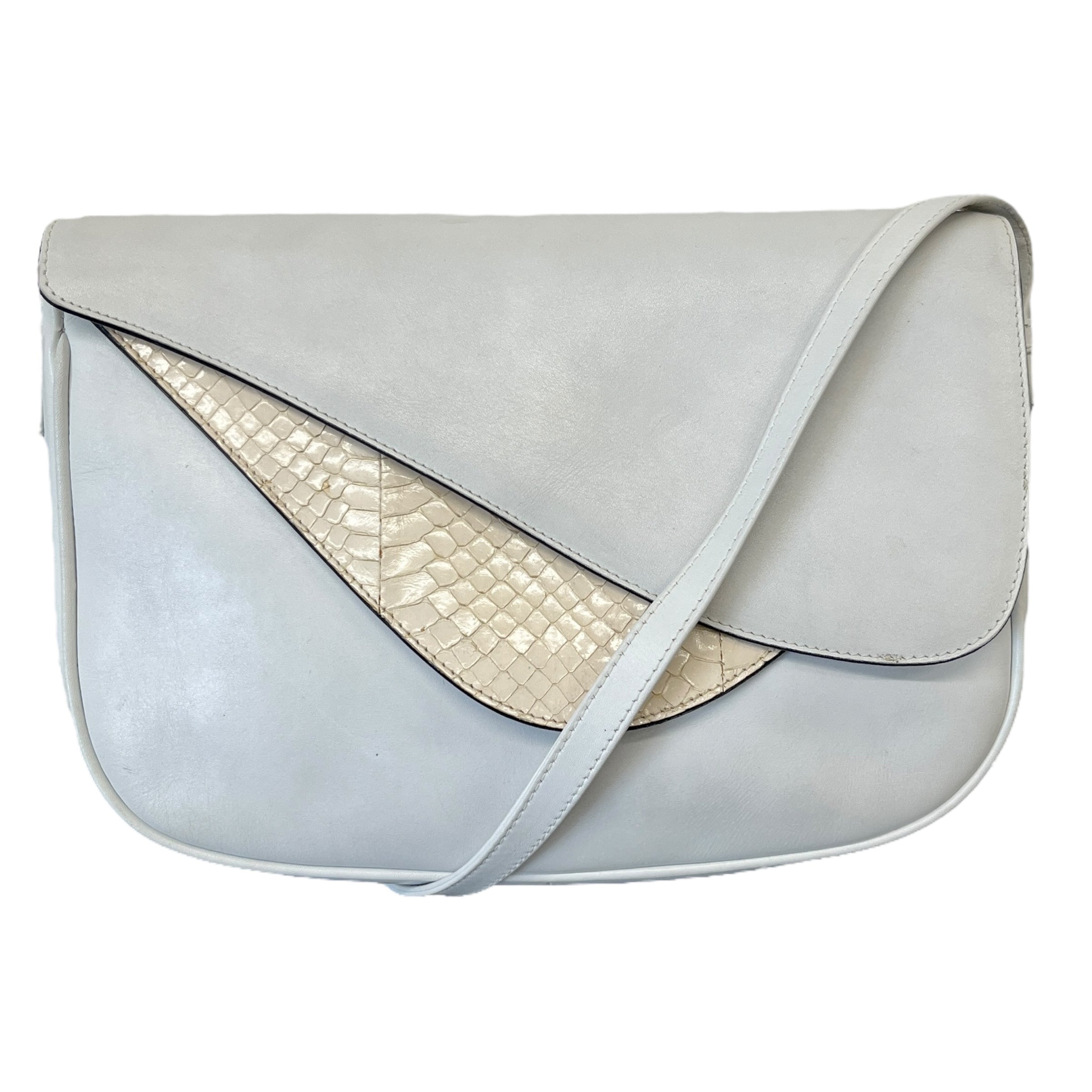 Women's Snake Skin Detail Bag White