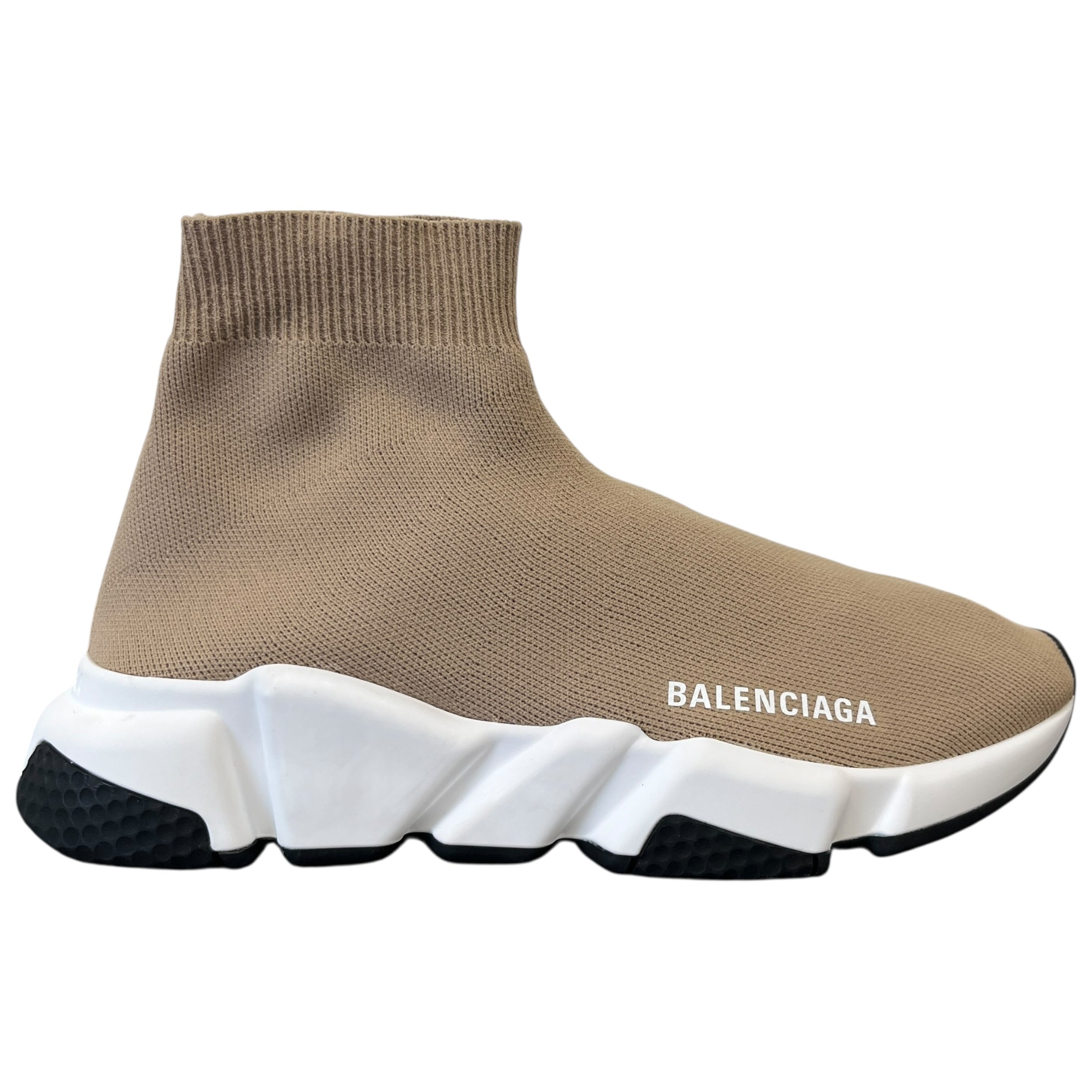 Women's Speed Sock High Trainers Beige Size EU 37 / UK 4