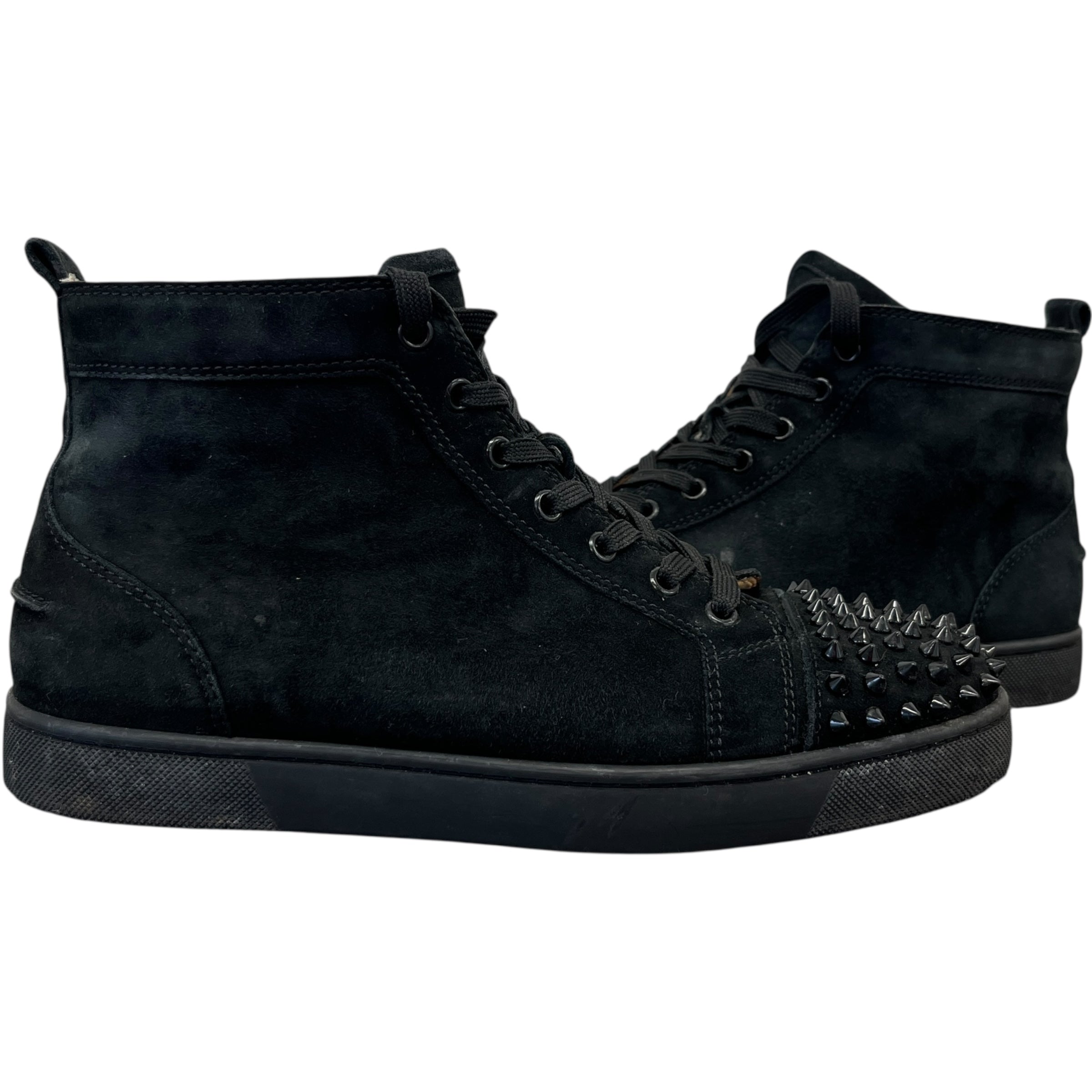 Men's Lou Spikes Flat High Trainers Black Size EU 41 / UK 7