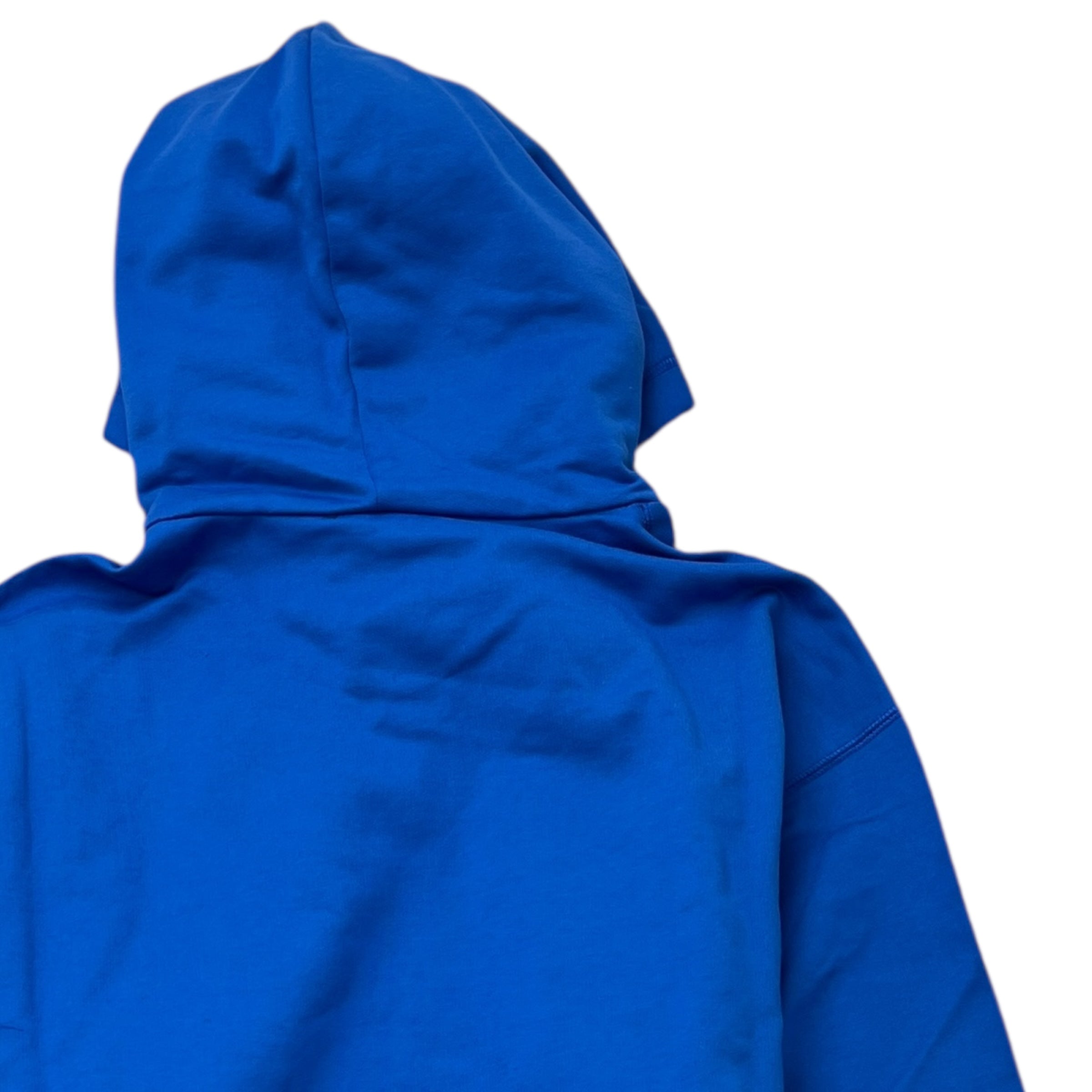 Men's Plaque Logo Hoodie Blue Size XXL