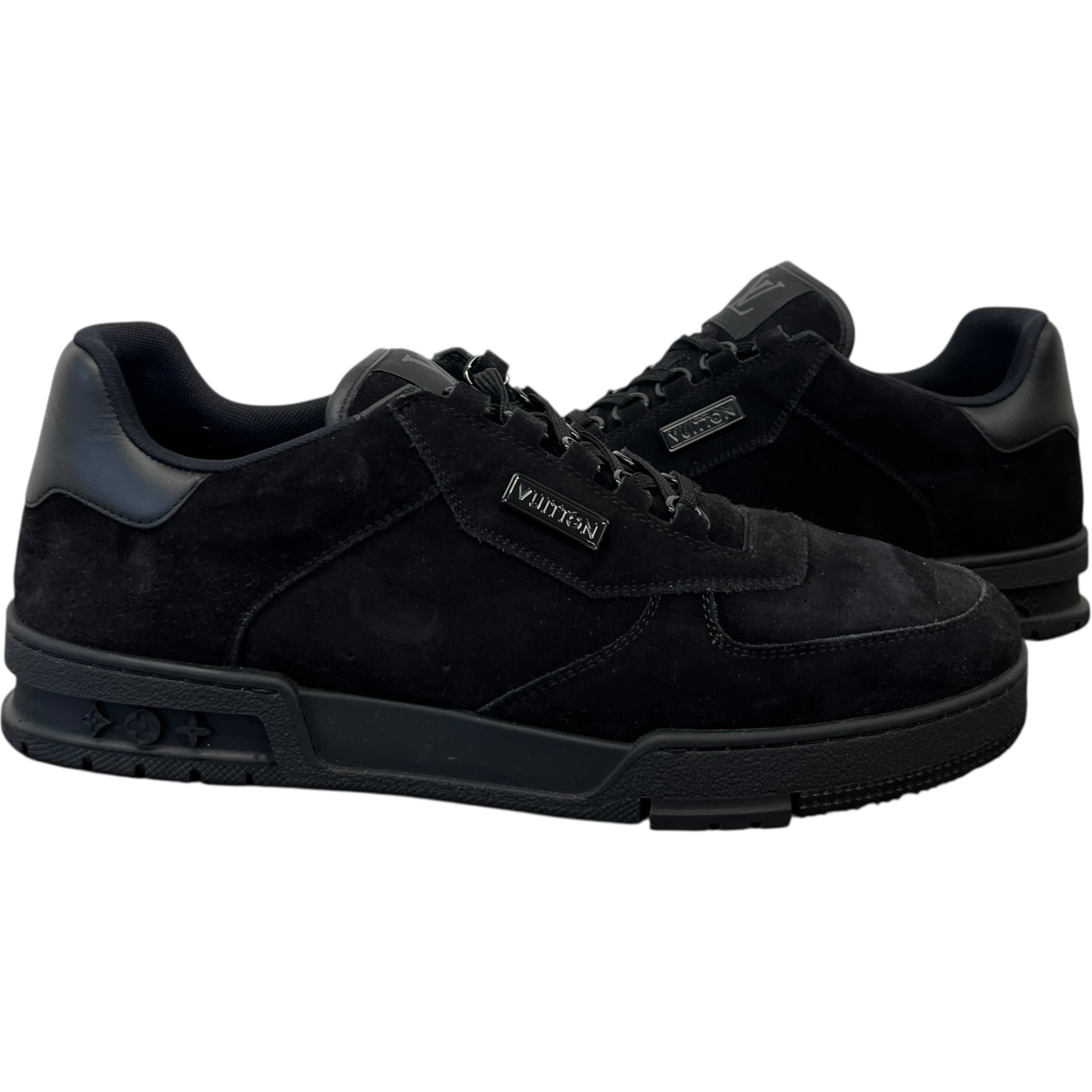 Men's Lv Suede Low Trainers Black Size EU 43 / UK 9